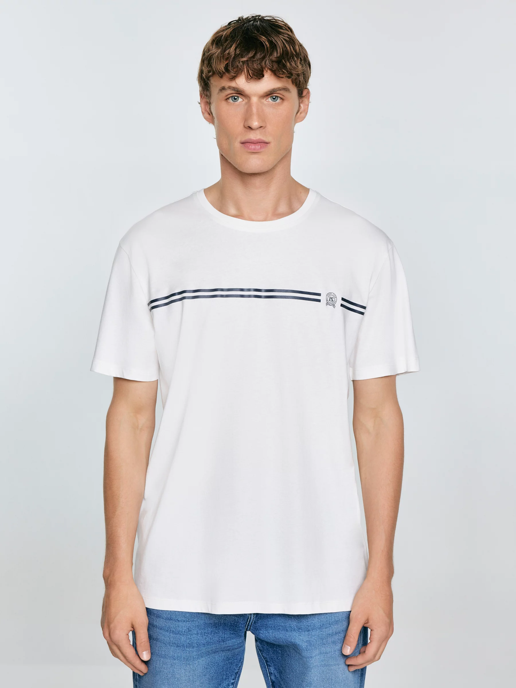 Koszulka męska z nadrukiem biała Misser 100