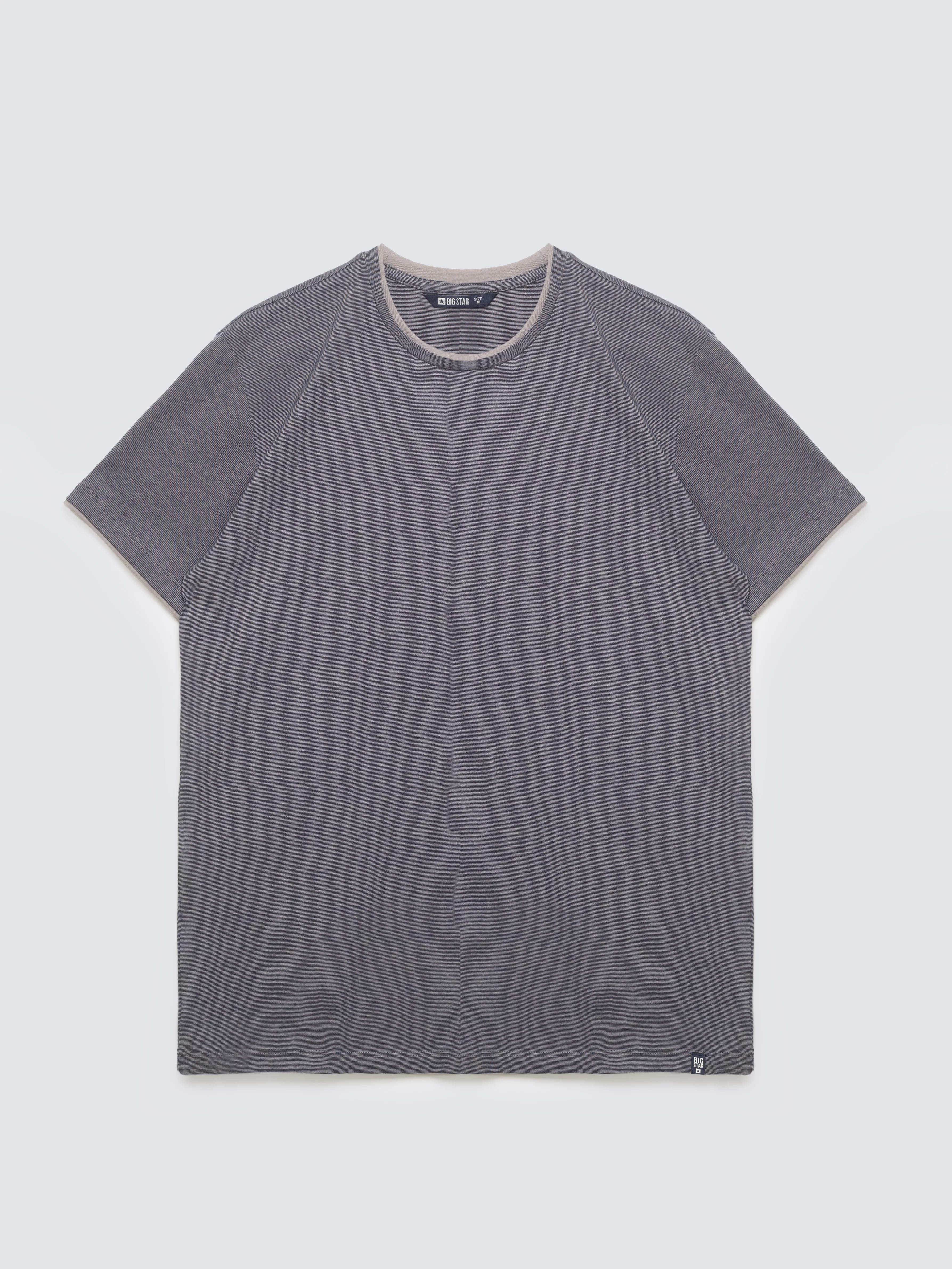 Koszulka męska w drobne paski granatowa Fredriser 403