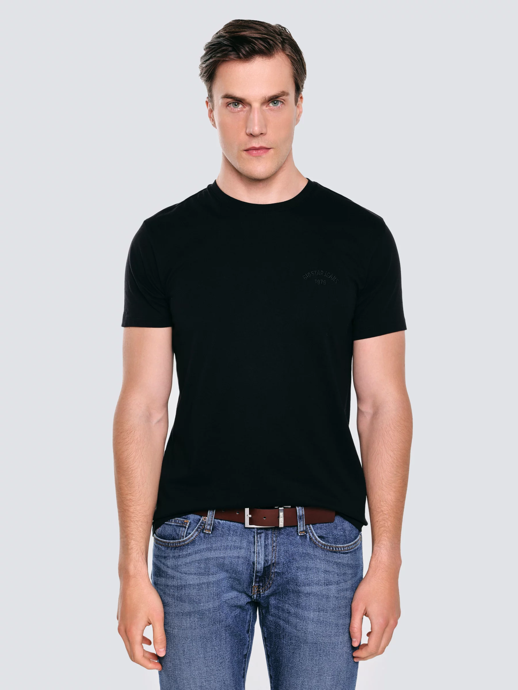 Koszulka męska bawełniana czarna Vincer 906