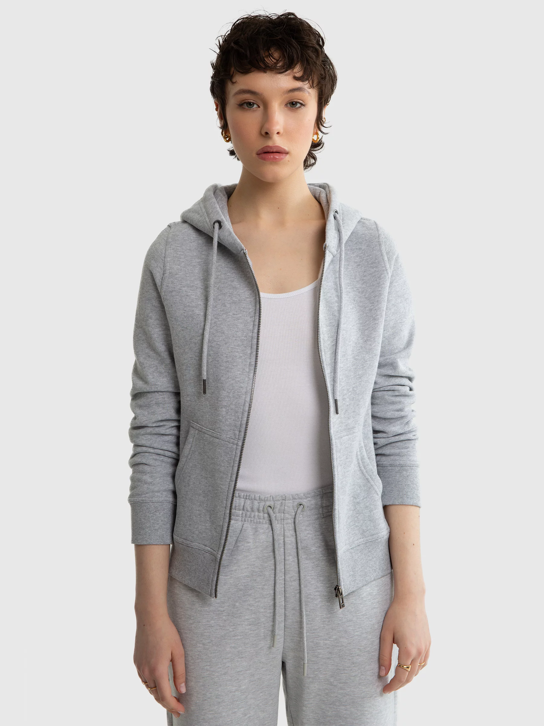 Bluza damska z kapturem szara Laurisana 901