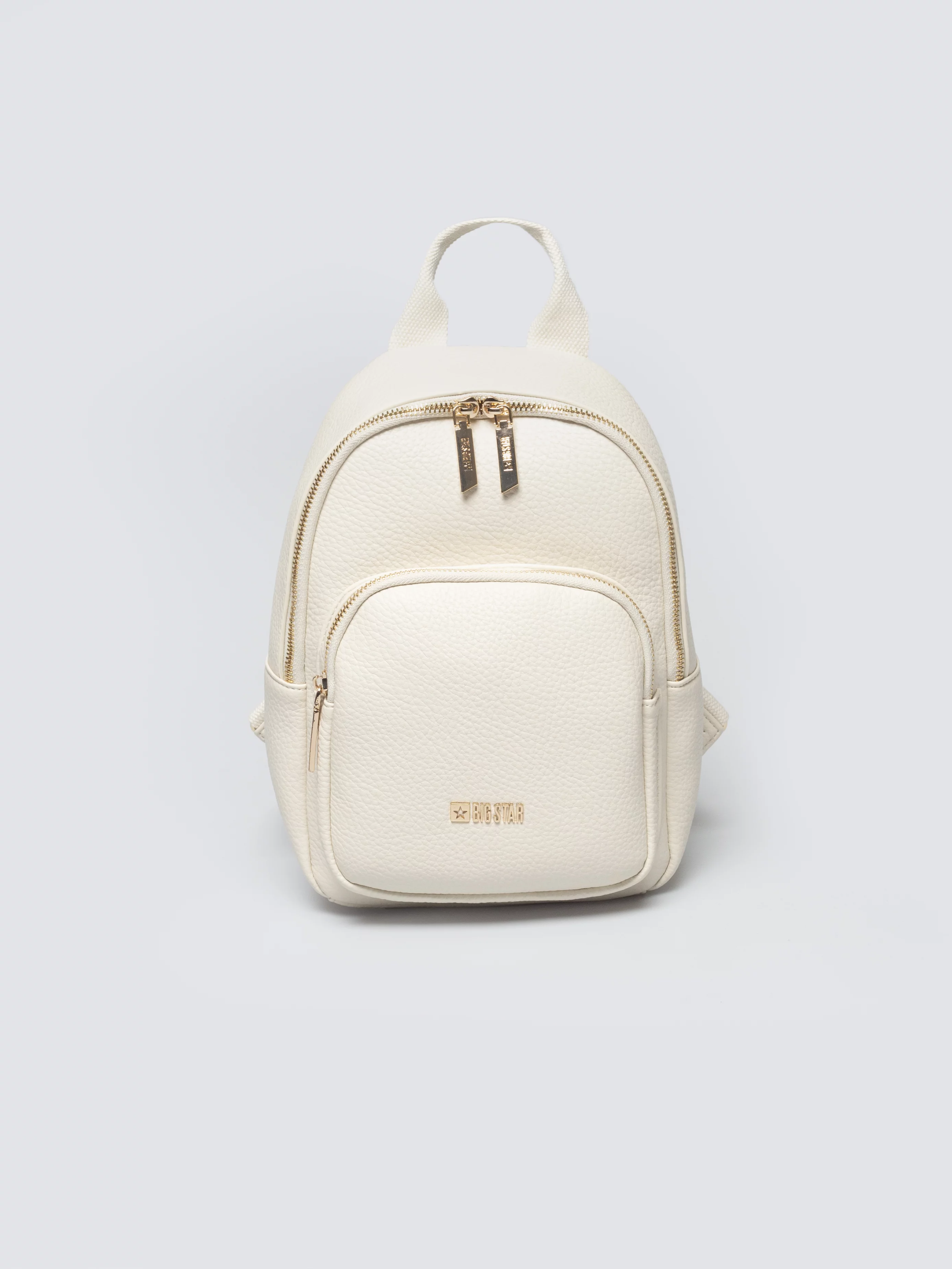 Plecak damski ze skóry ekologicznej kremowy Sanrini 103