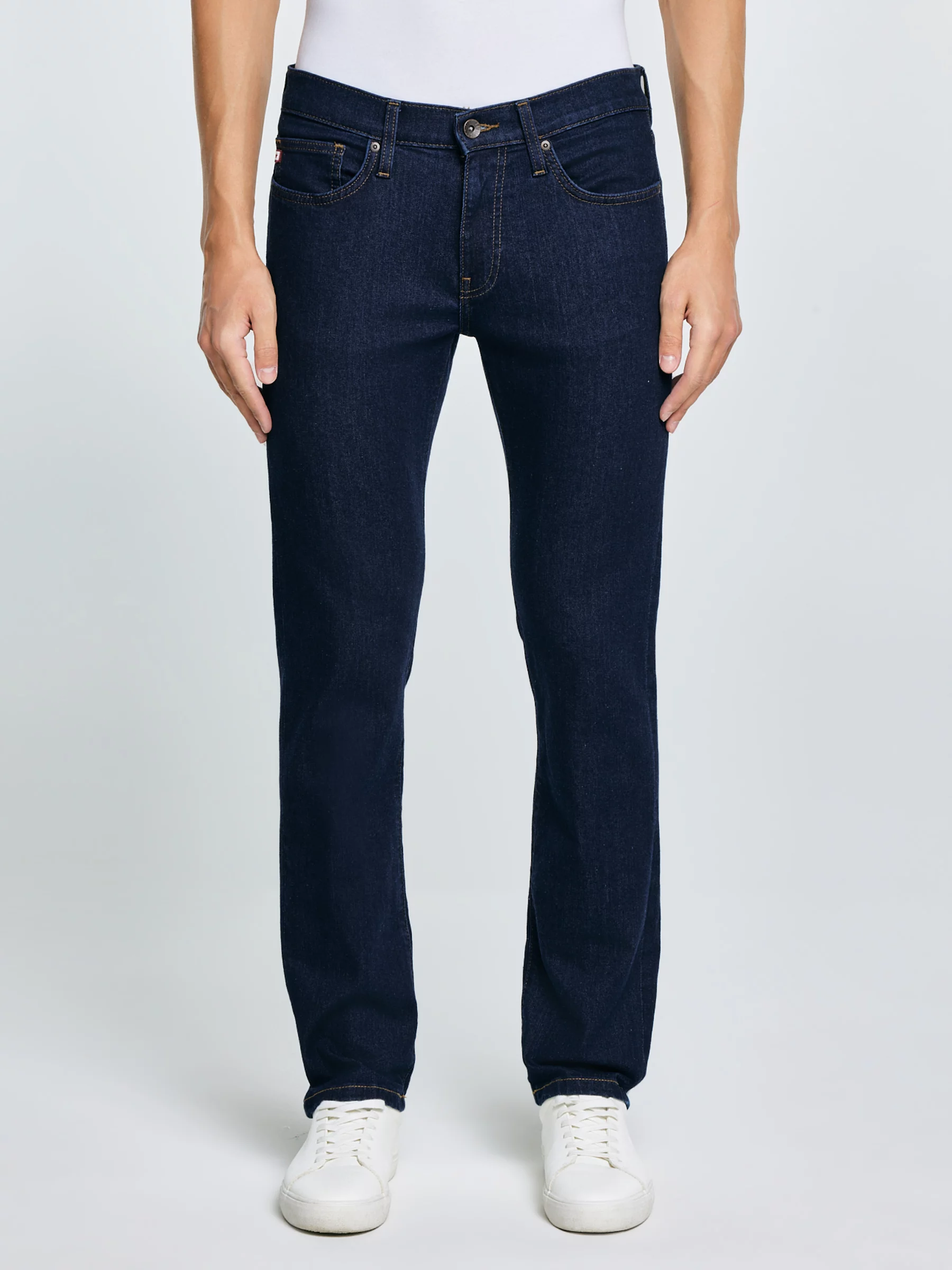 Jeansy męskie dopasowane granatowe Terry 556