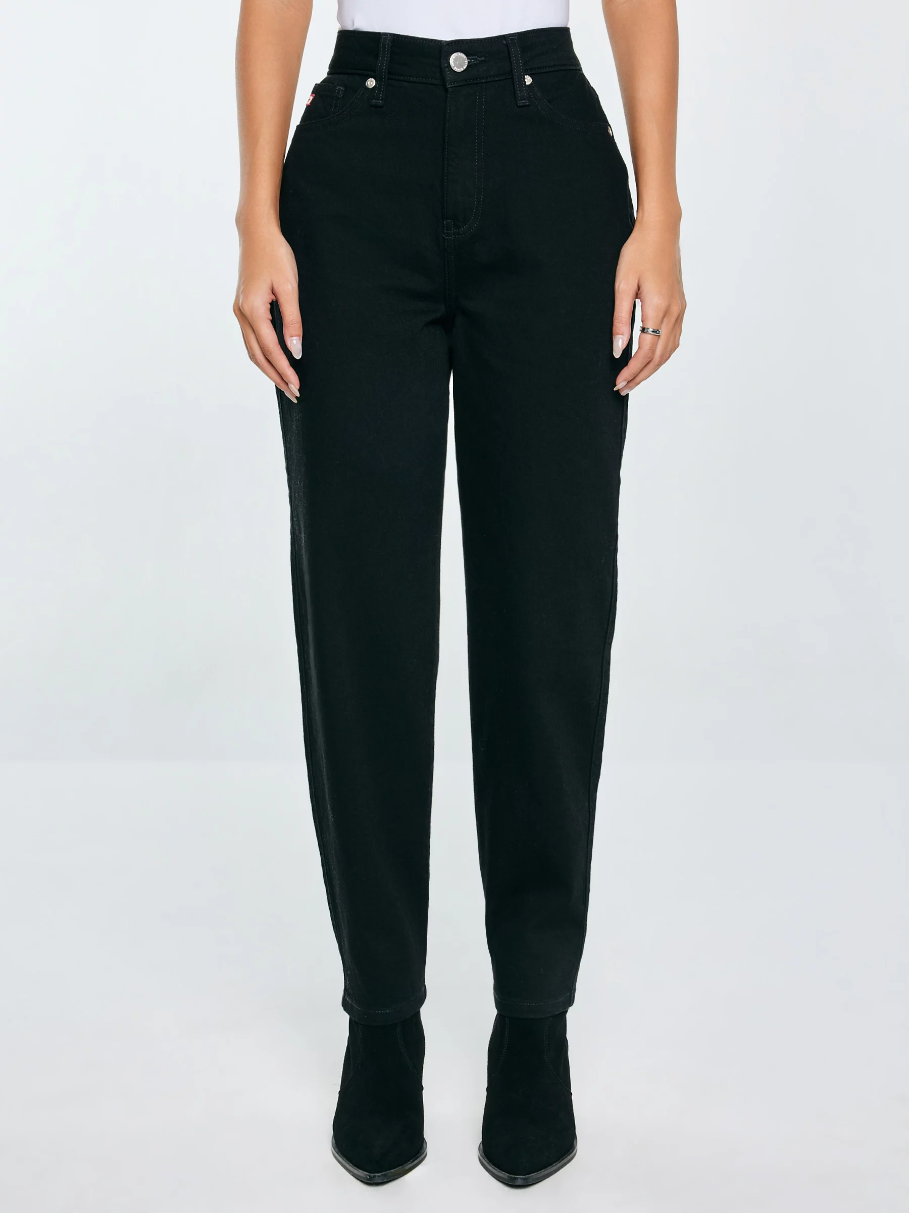 Jeansy damskie mom jeans czarne Silla 936