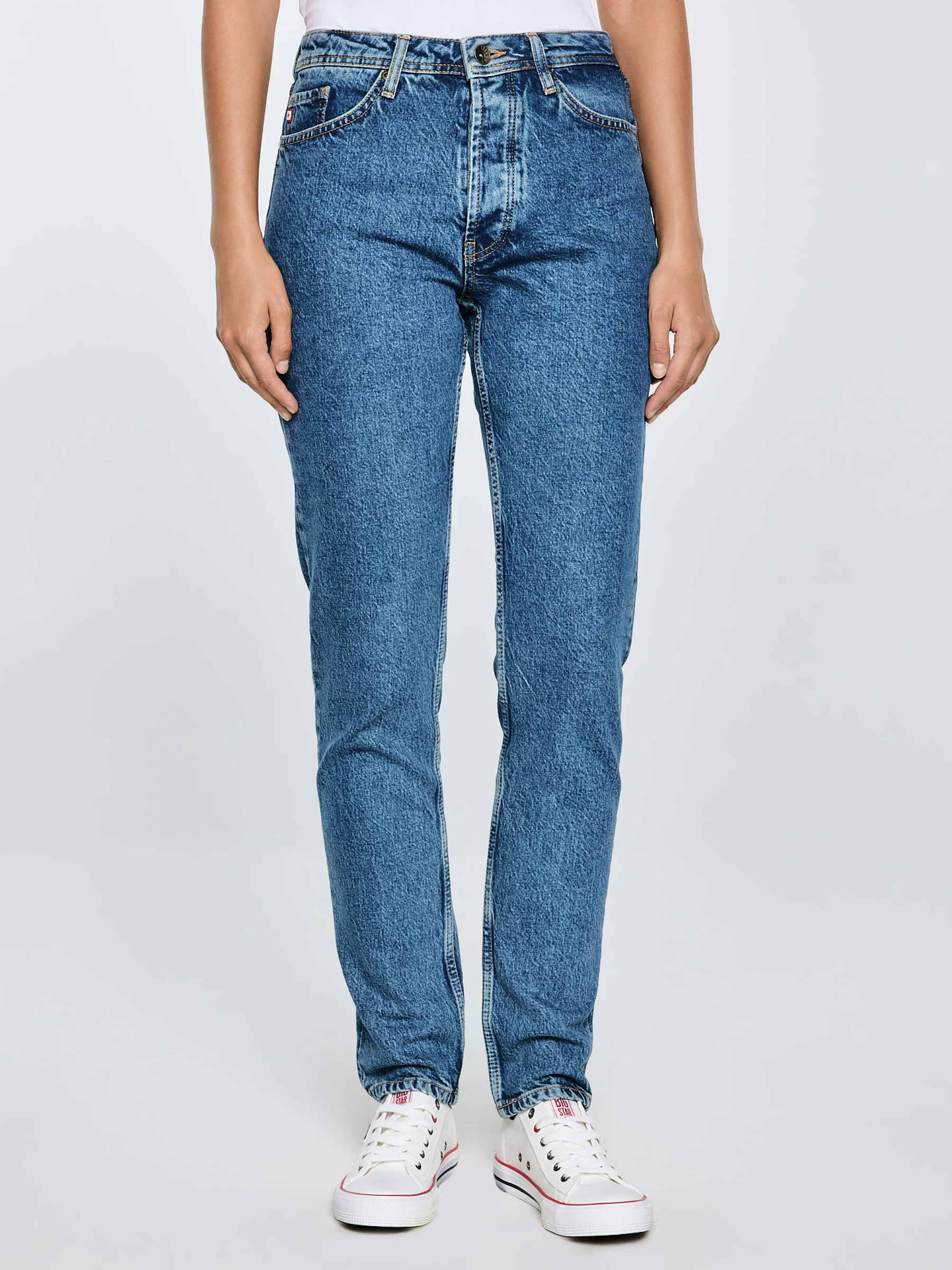 Jeansy damskie z kolekcji Authentic niebieskie Authentic 400