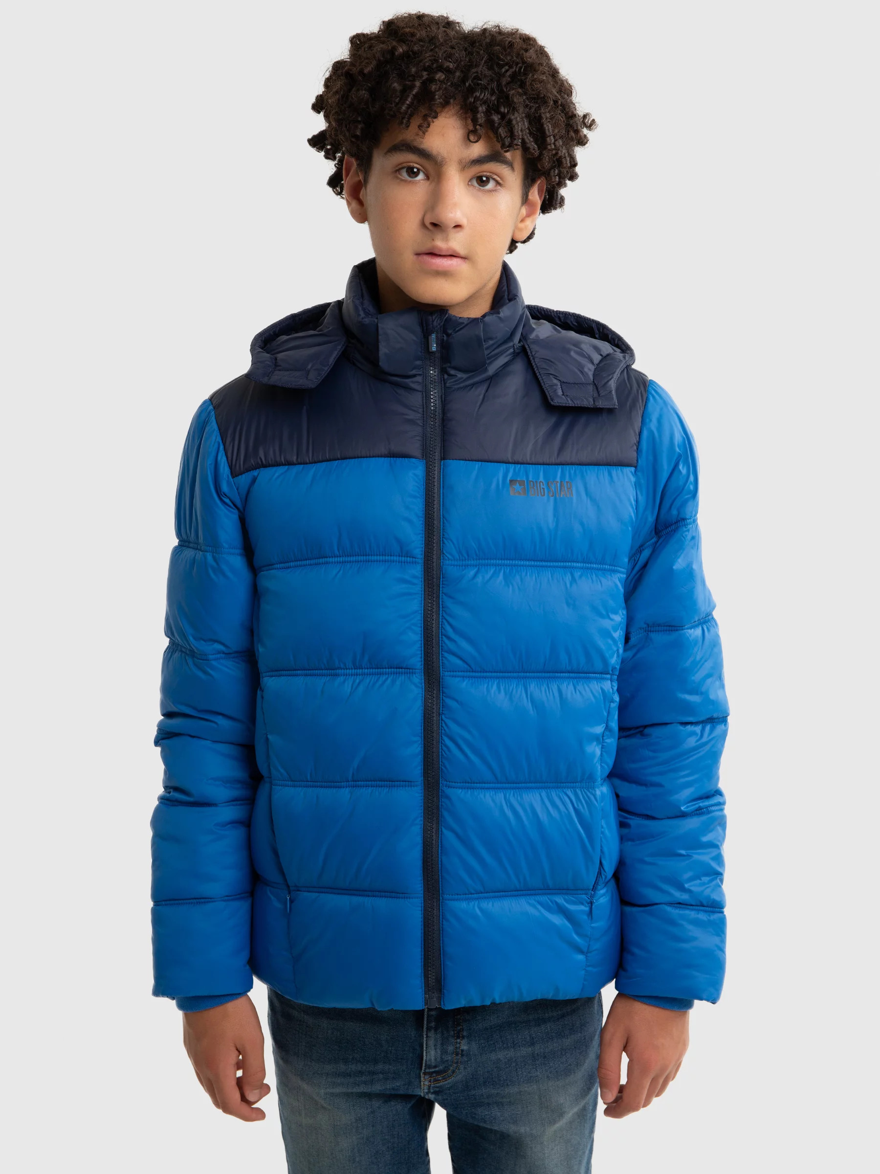 Kurtka chłopięca zimowa niebieska Dakotn 401