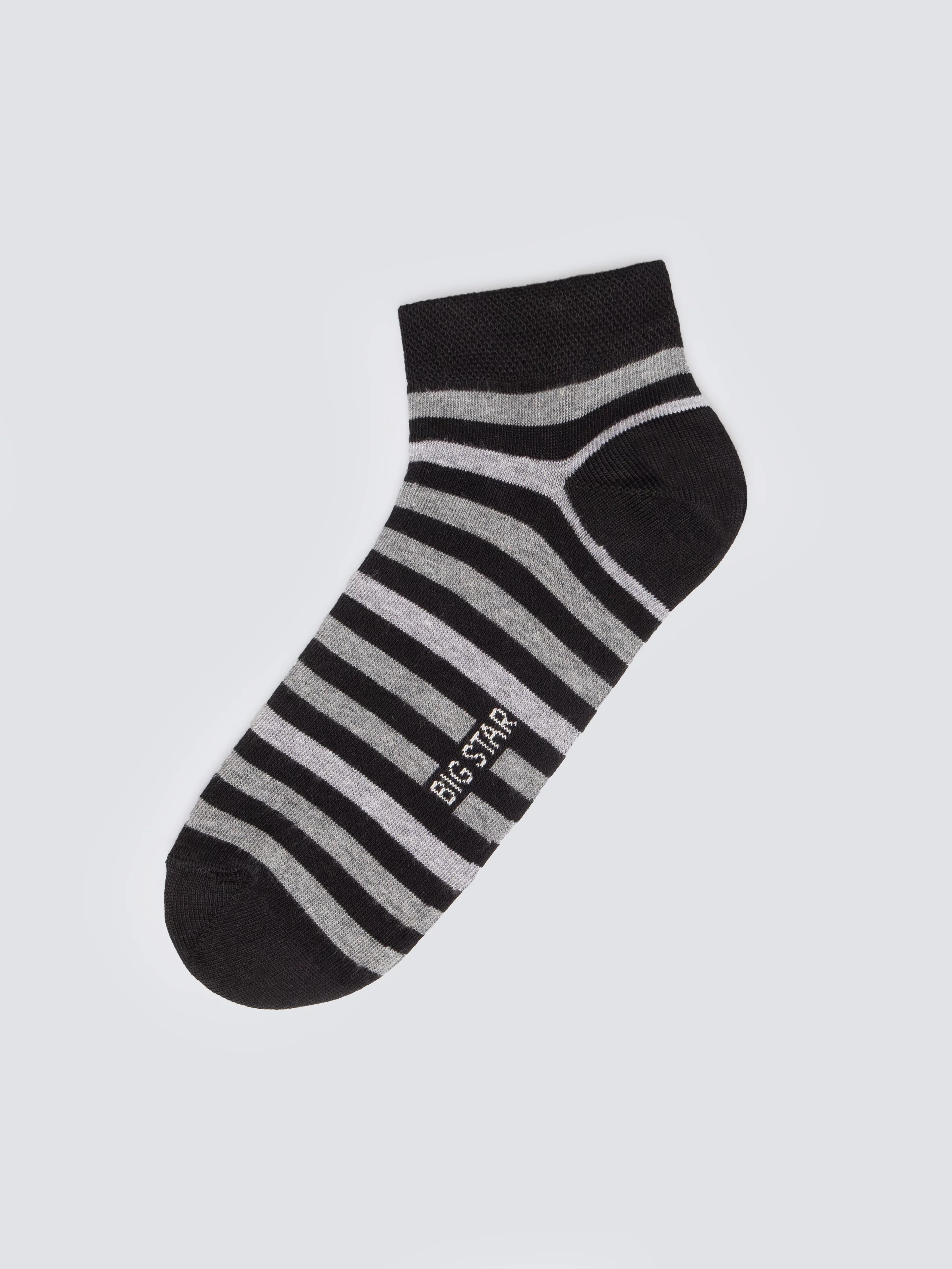 Stopki męskie w paski czarno-szare Simon 906