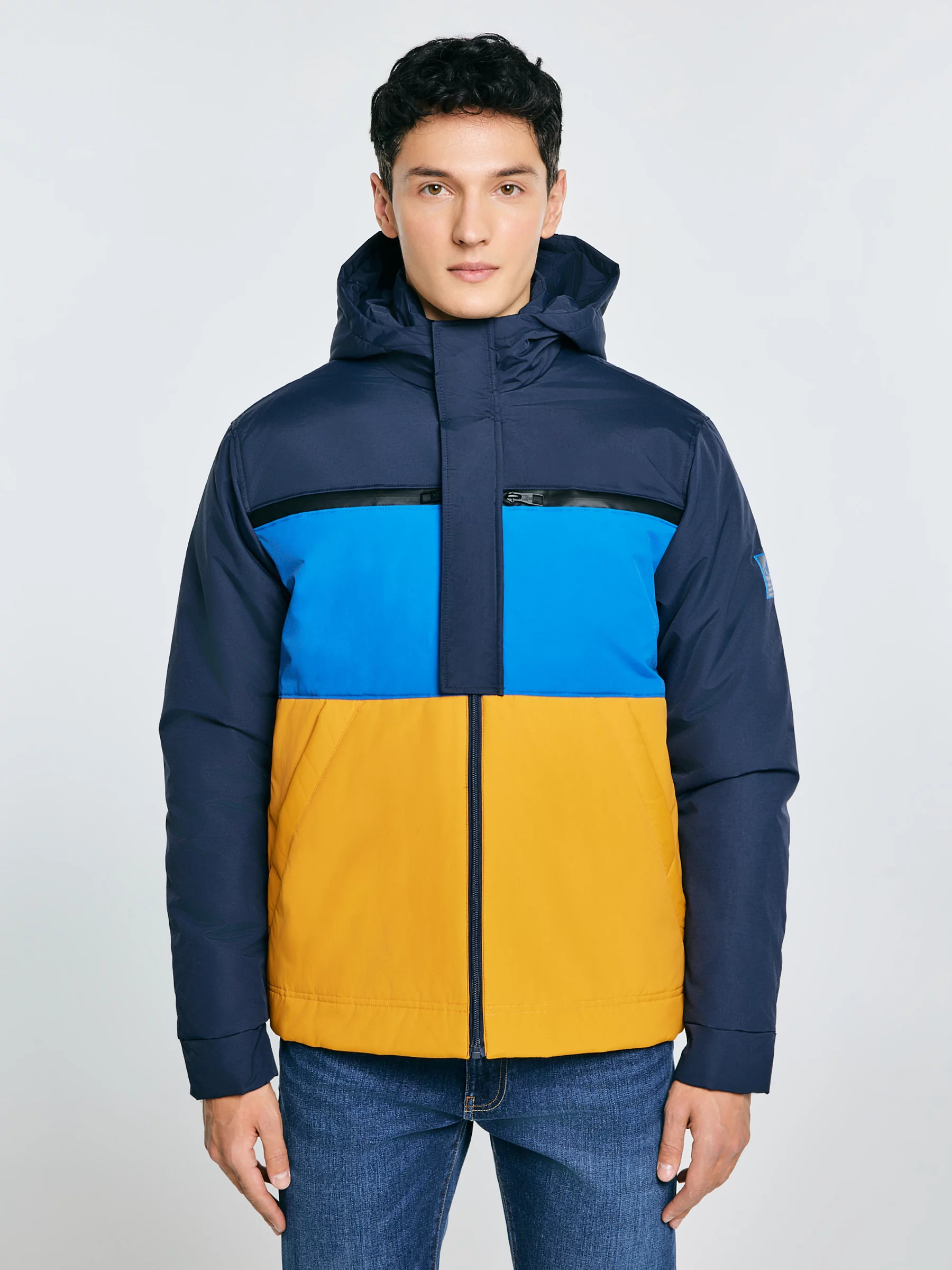 Kurtka męska z funkcją water resistant granatowa Hardes 403