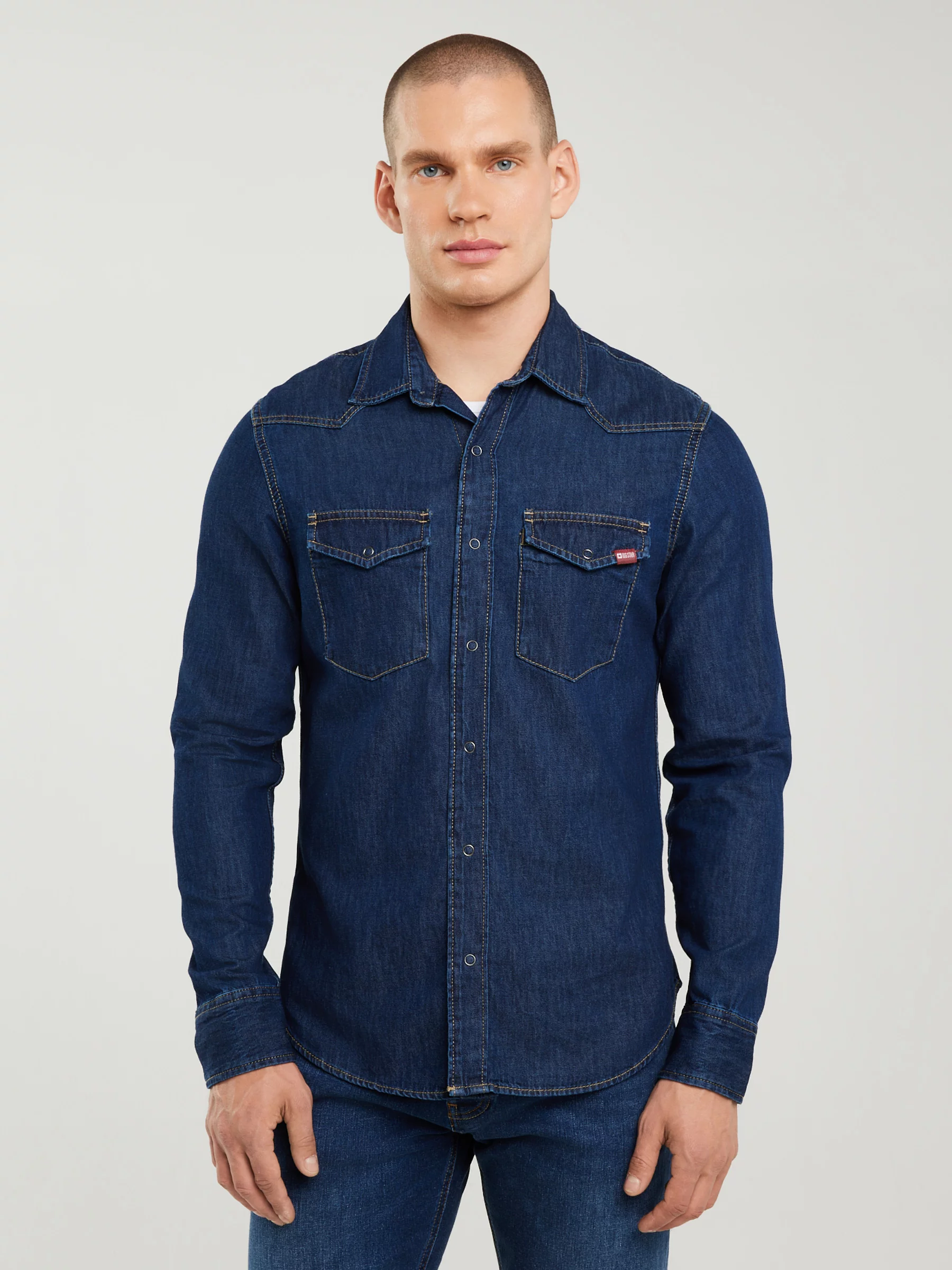 Koszula męska jeansowa granatowa Chuck 761