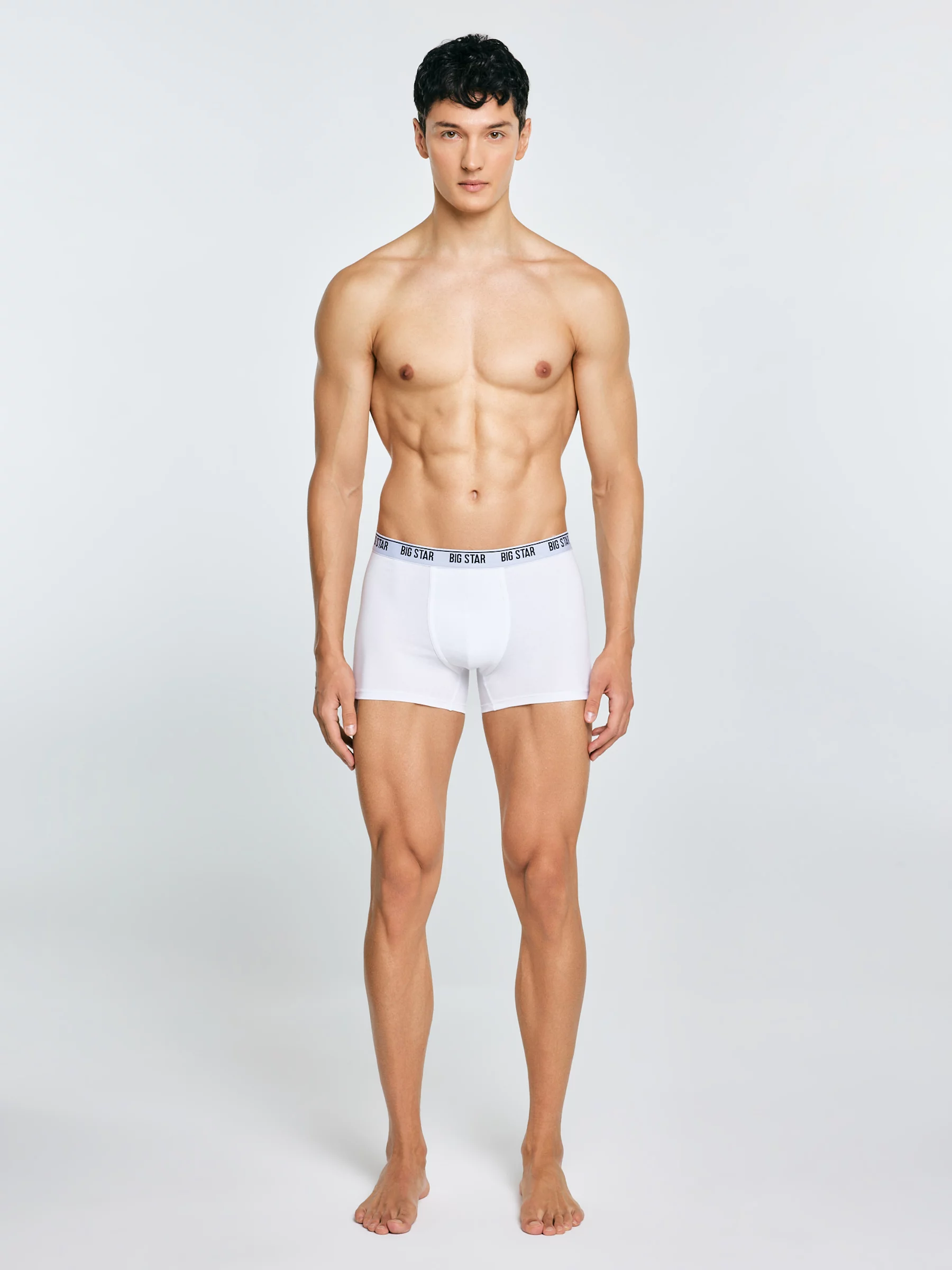 Bokserki męskie bawełniane białe Aragon 101