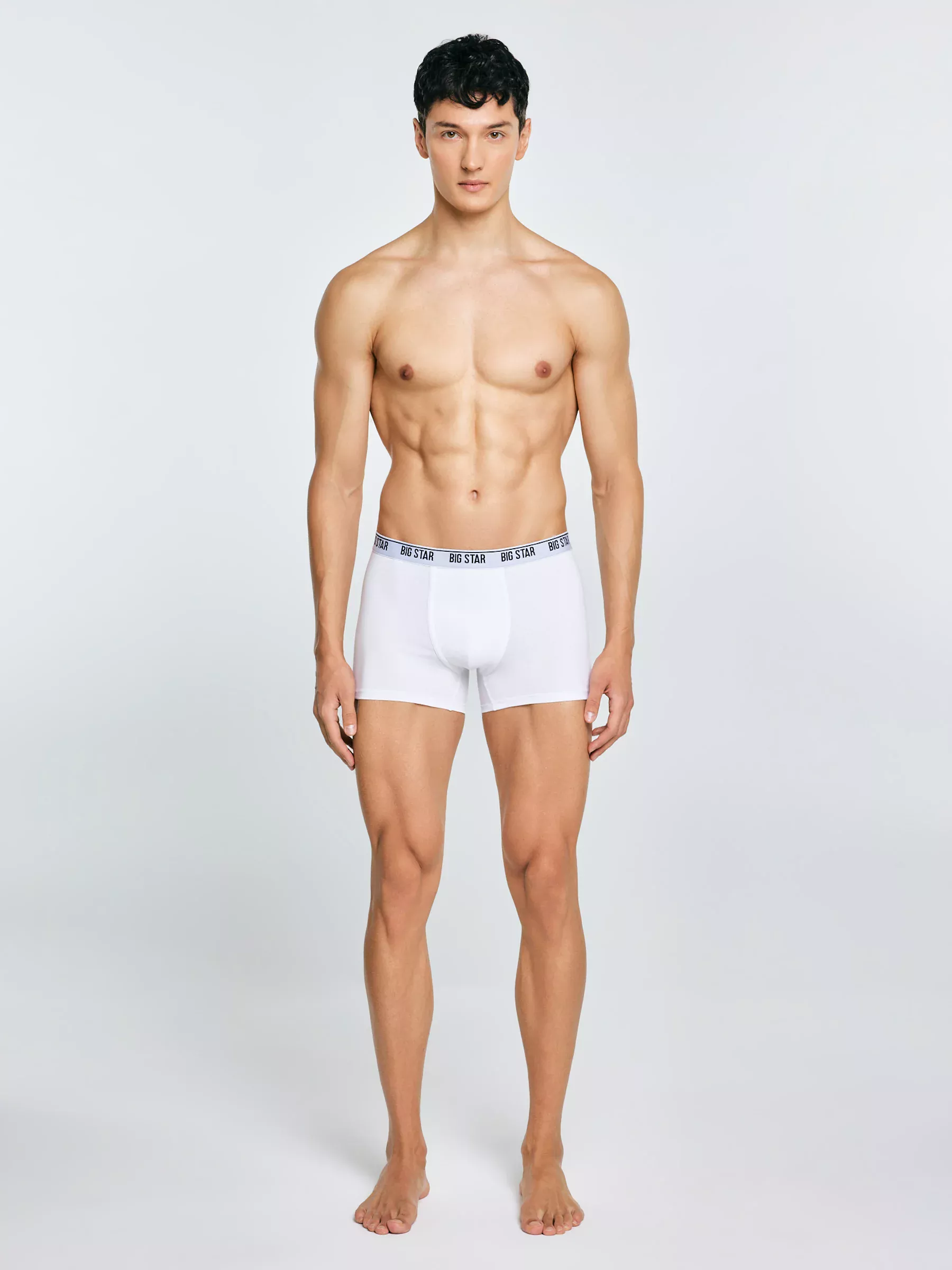 Bokserki męskie bawełniane białe Aragon 101