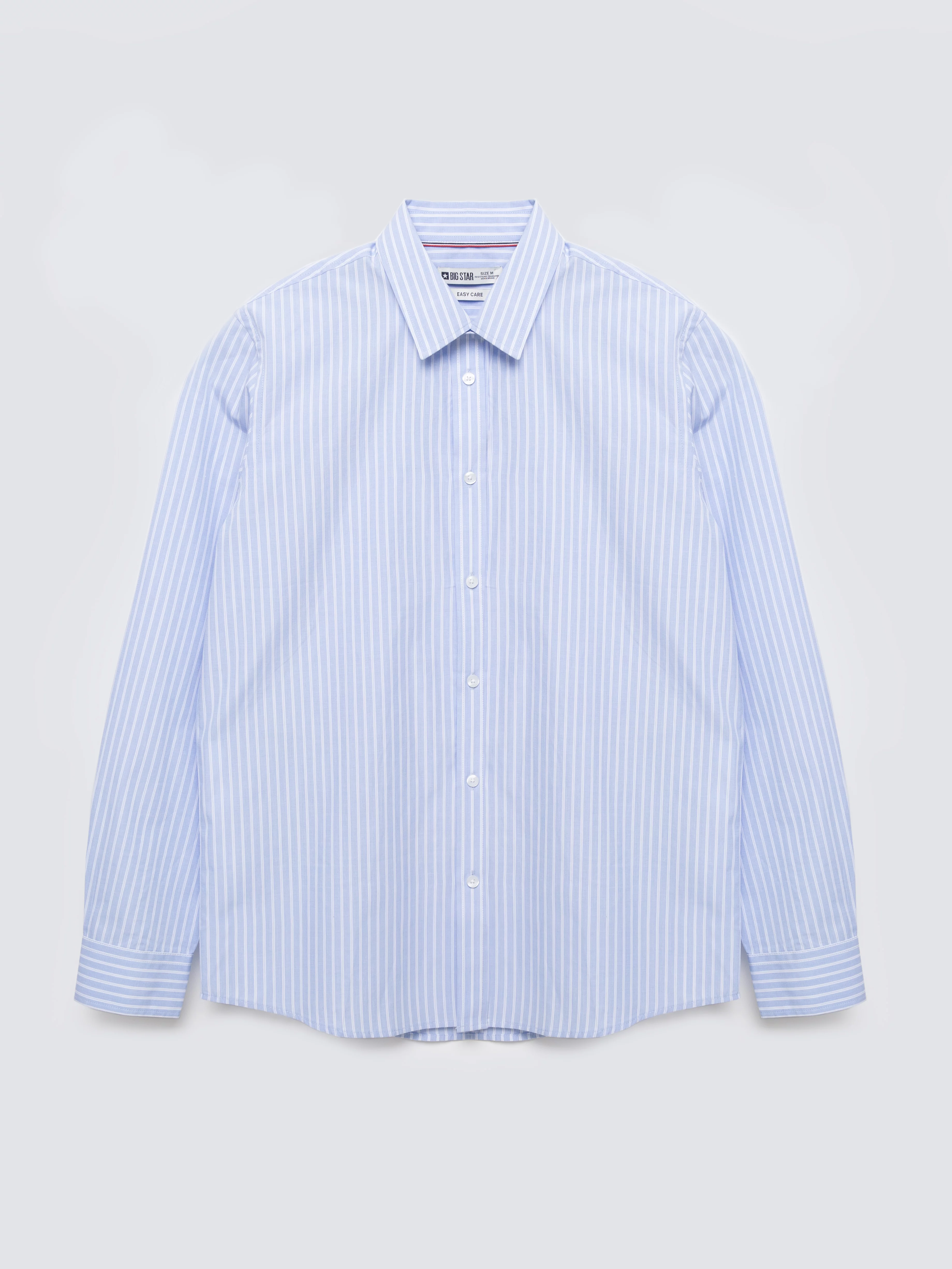 Koszula męska w prążek błękitna Gibinor 400