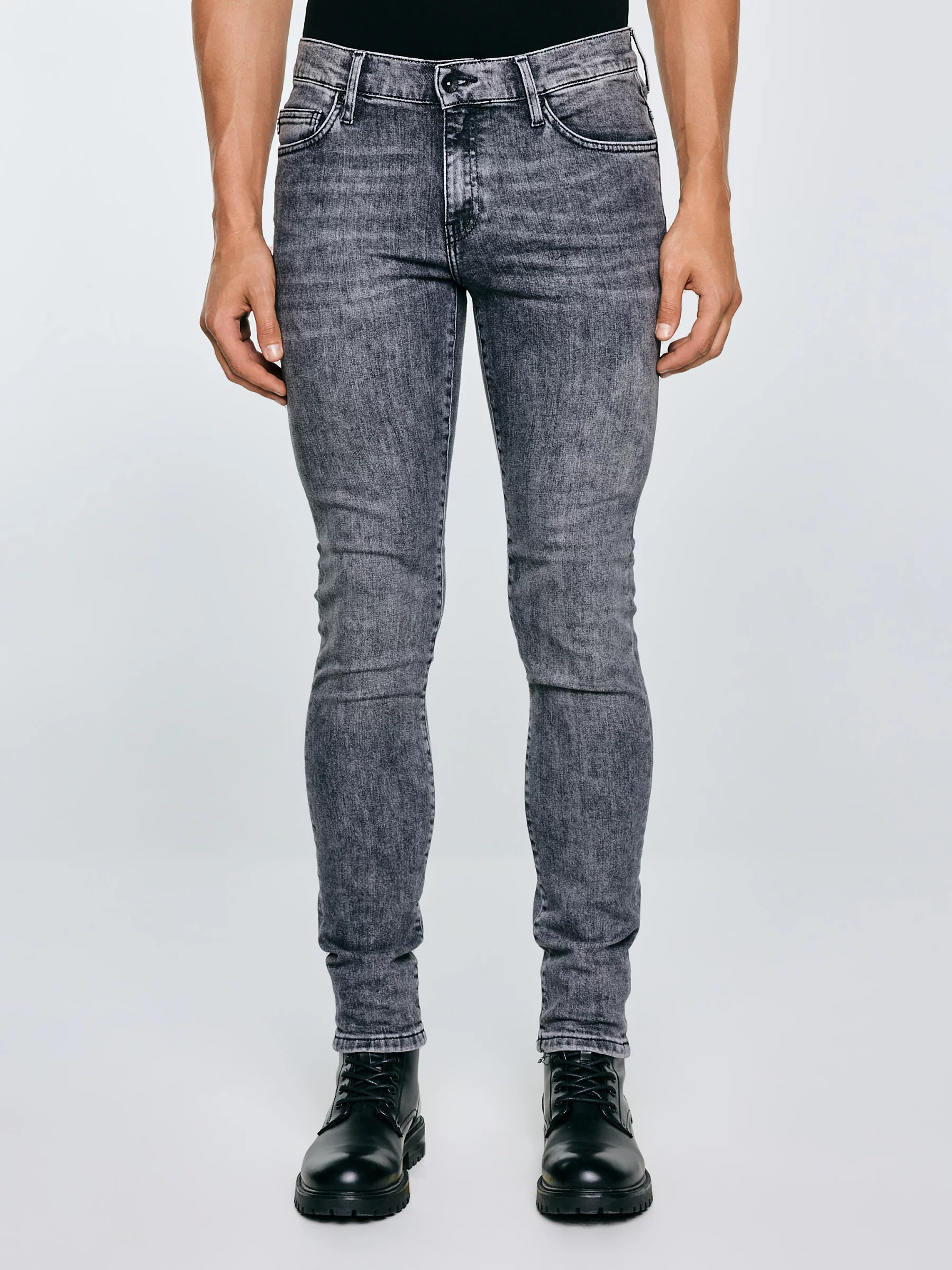 Jeansy męskie skinny szare Deric 993