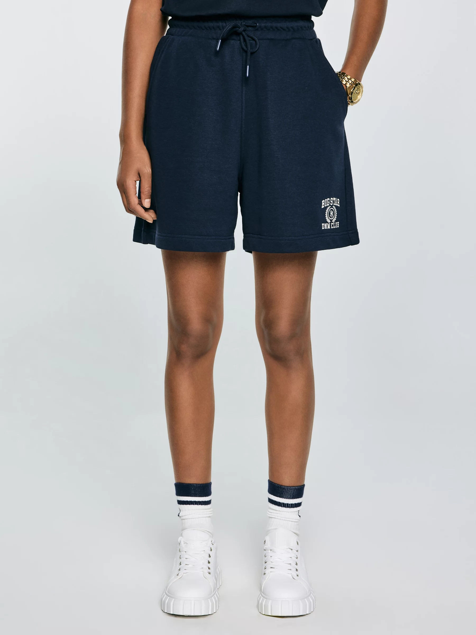 Szorty damskie dresowe granatowe Miraya 403