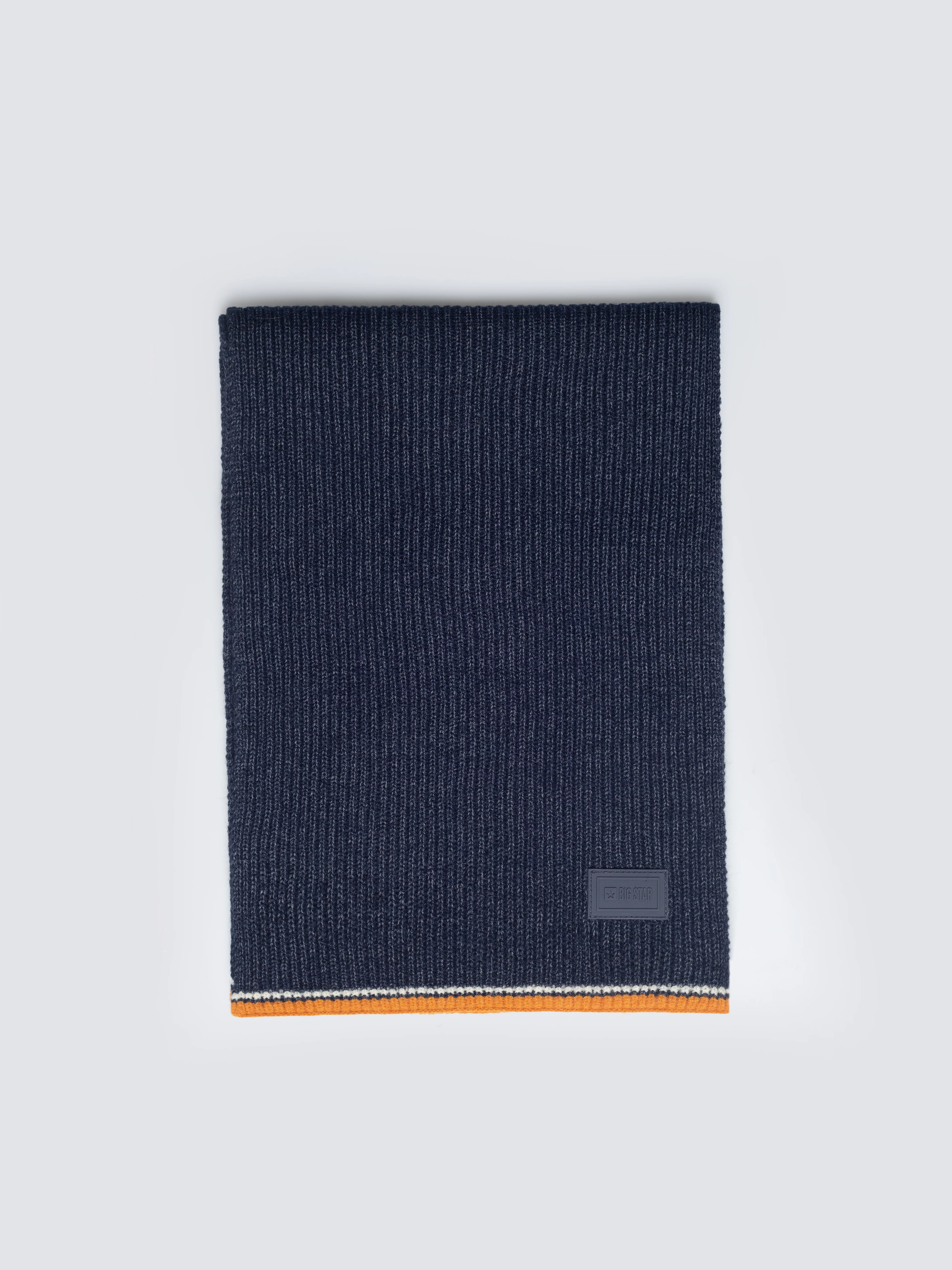 Szalik męski z kolorowym akcentem granatowy Wandegors 404
