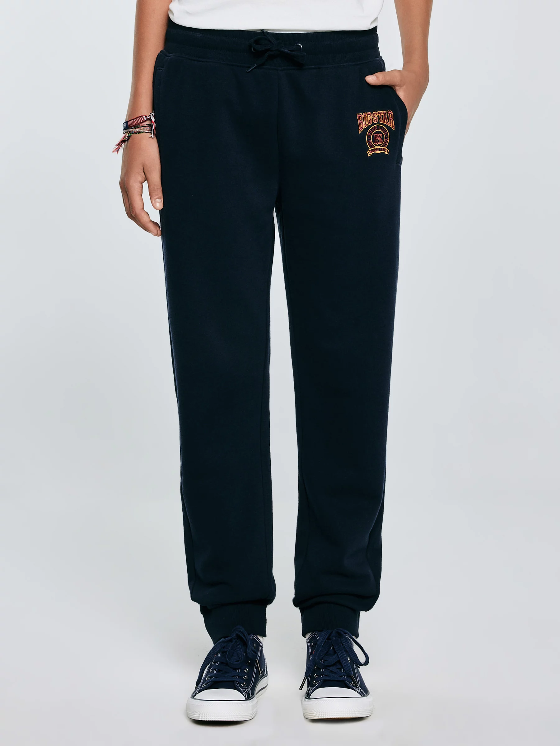 Spodnie chłopięce dresowe granatowe Lironp 403