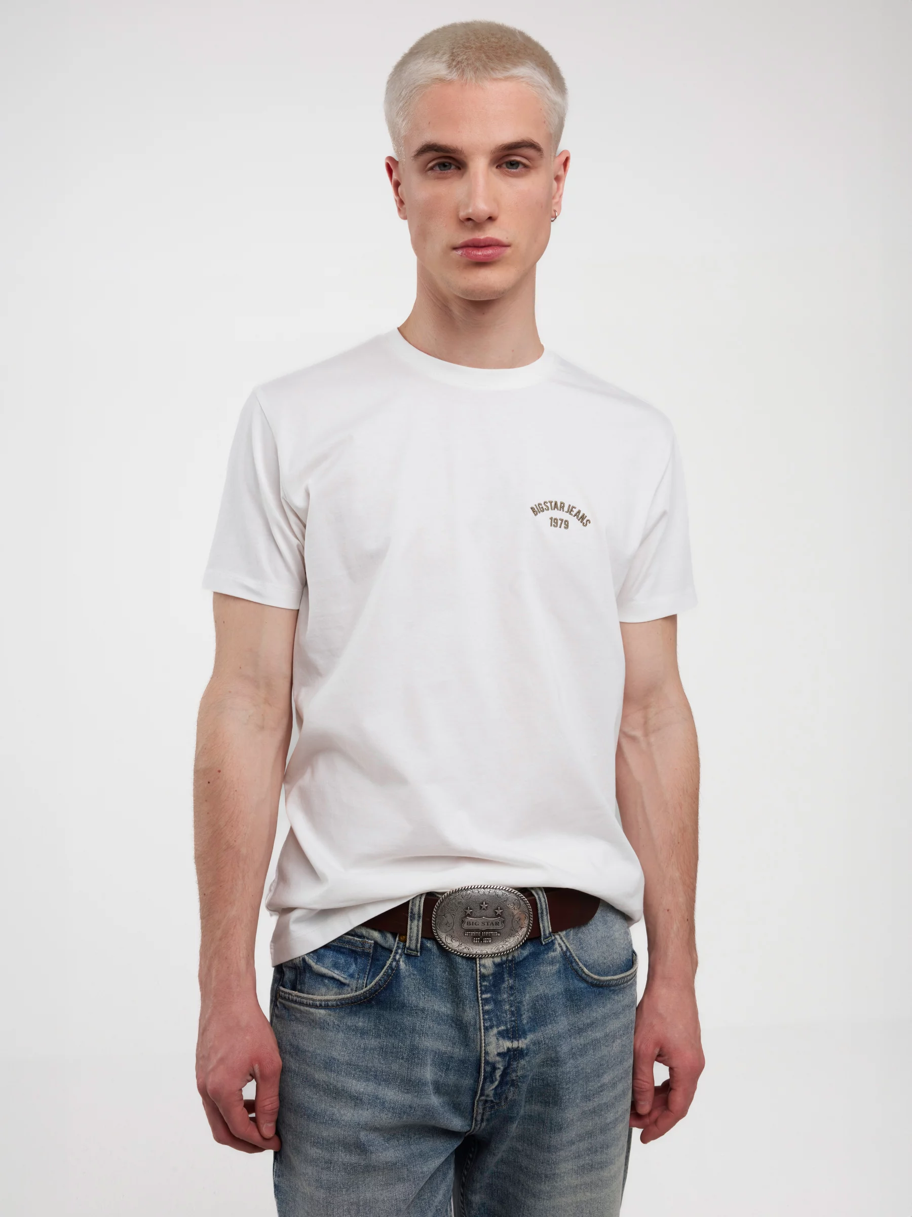 Koszulka męska bawełniana biała Vincer 100