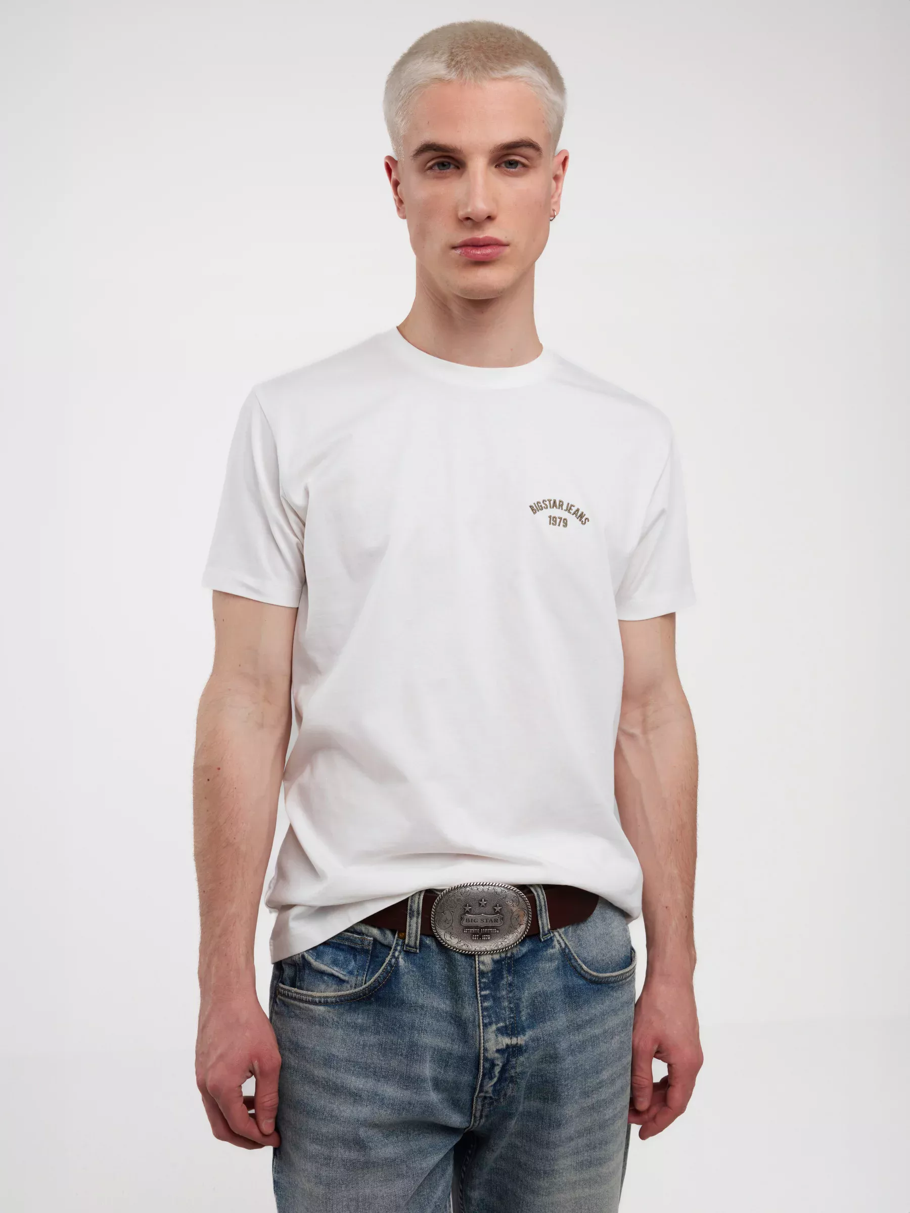 Koszulka męska bawełniana biała Vincer 100