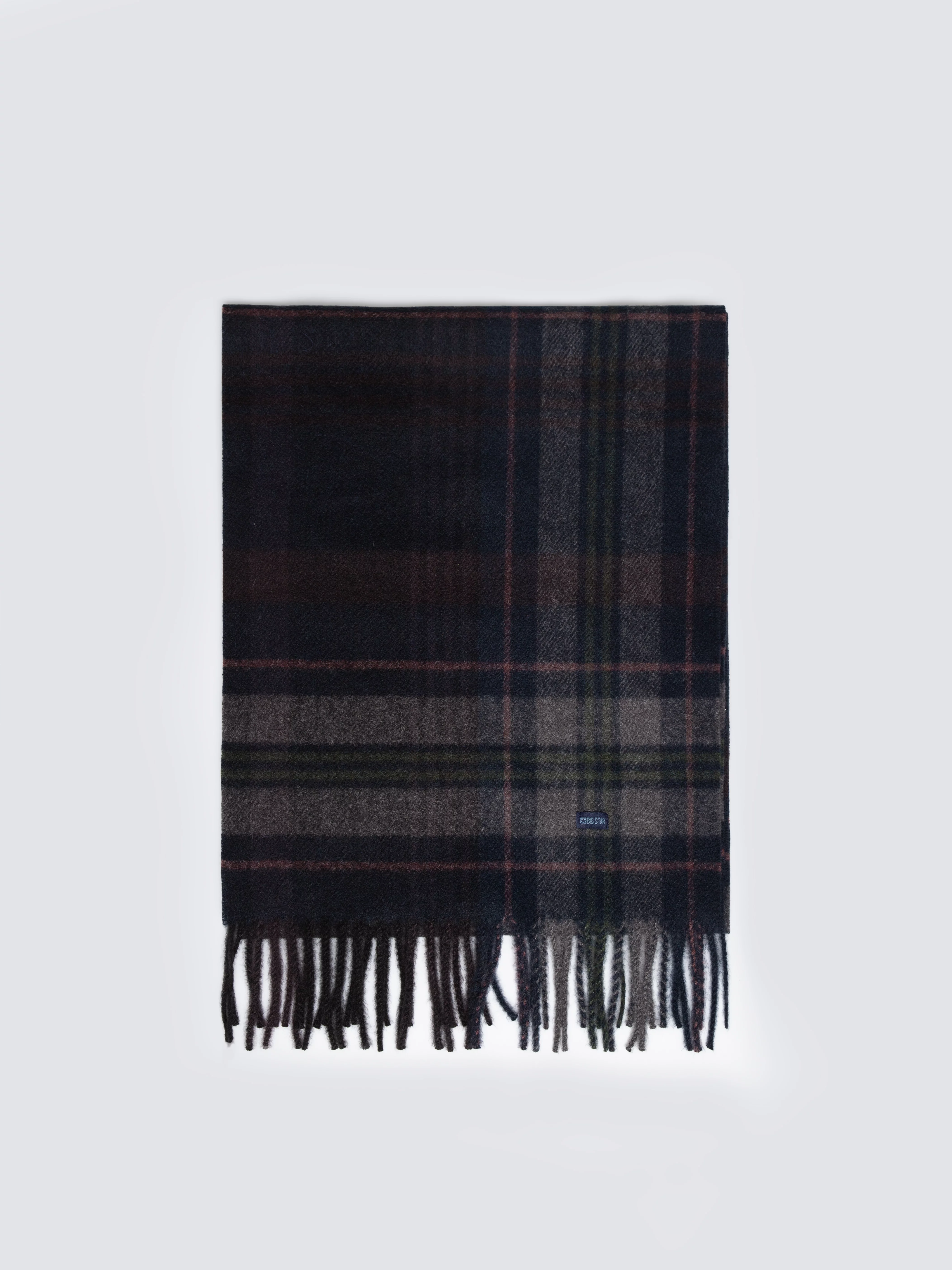 Szal w kratę granatowy Remi 403