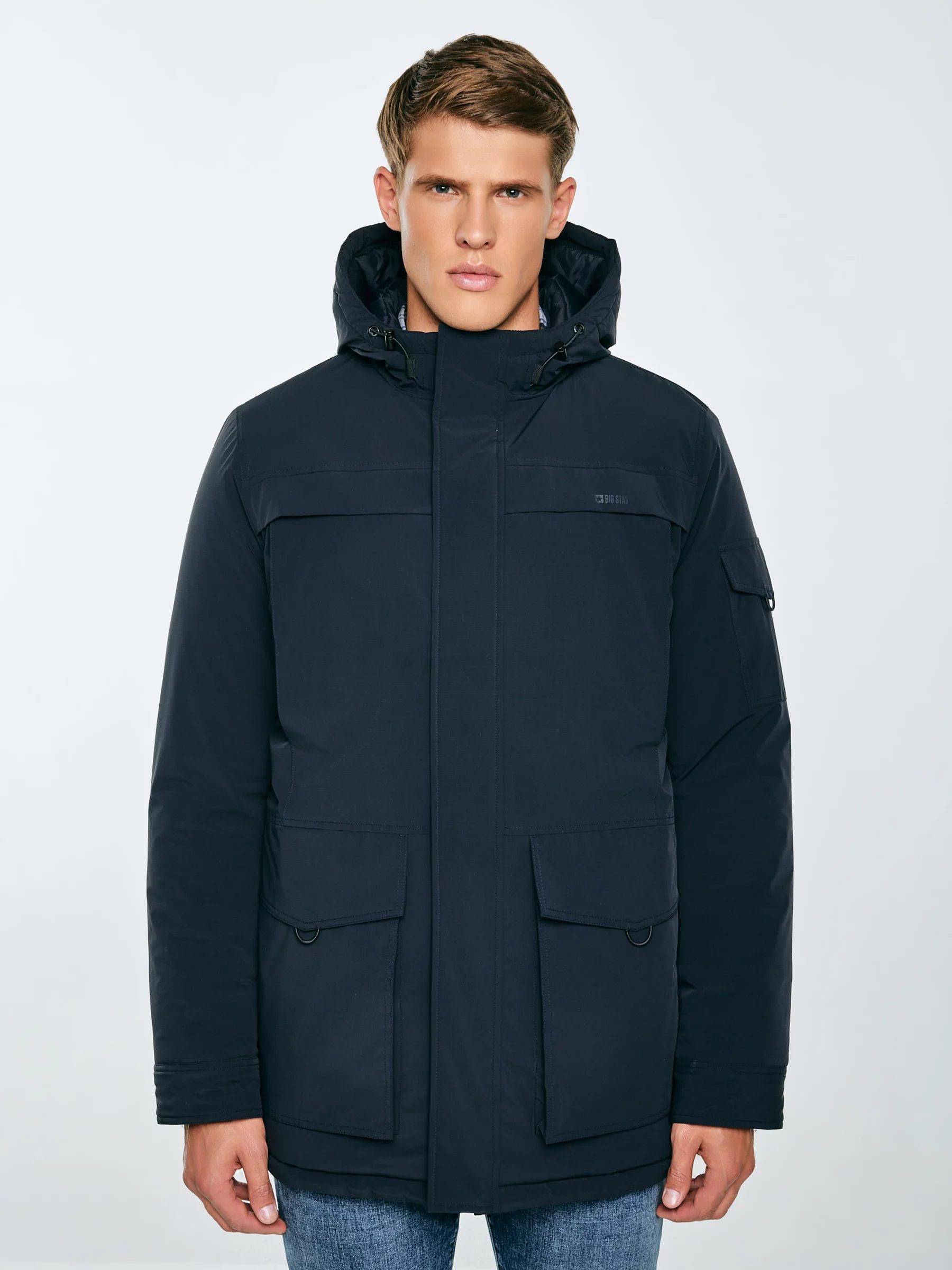 Kurtka męska z wypełnieniem granatowa Lob 404