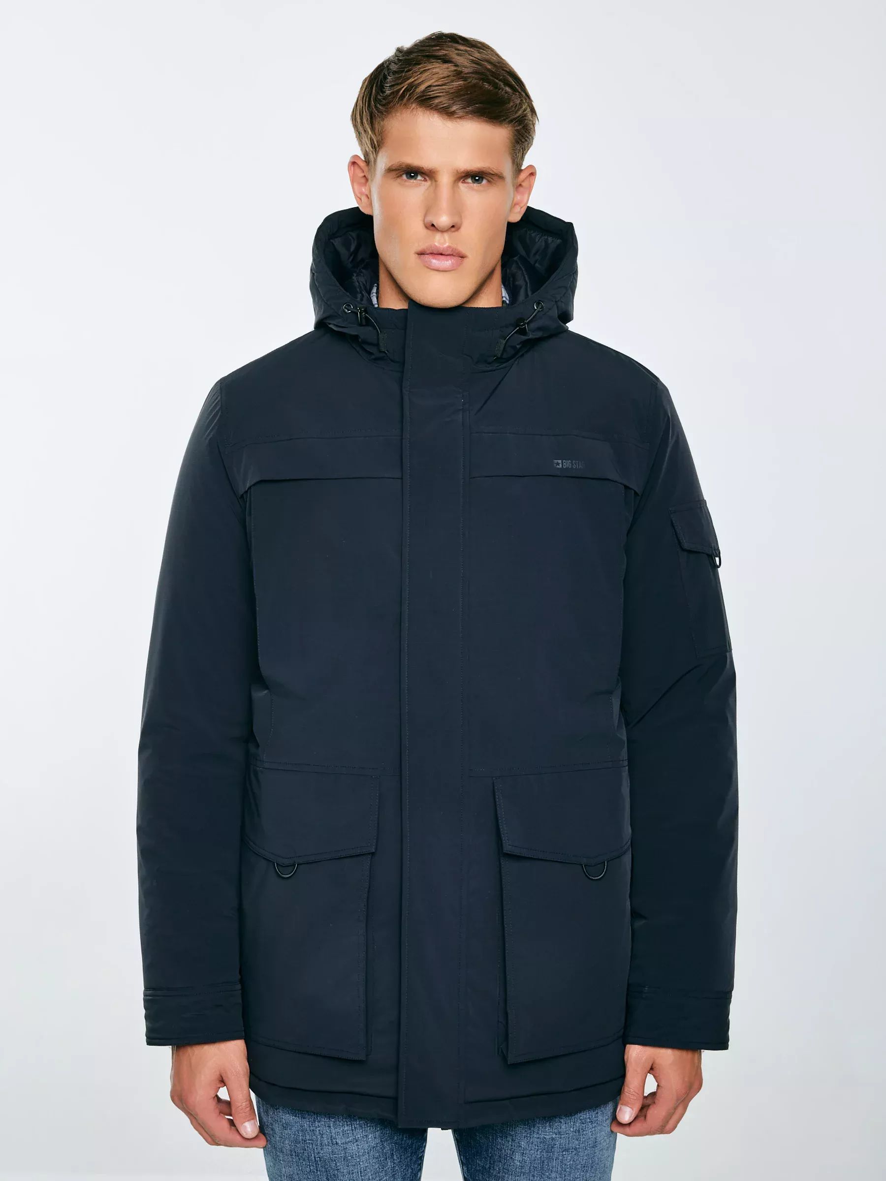 Kurtka męska z wypełnieniem granatowa Lob 404