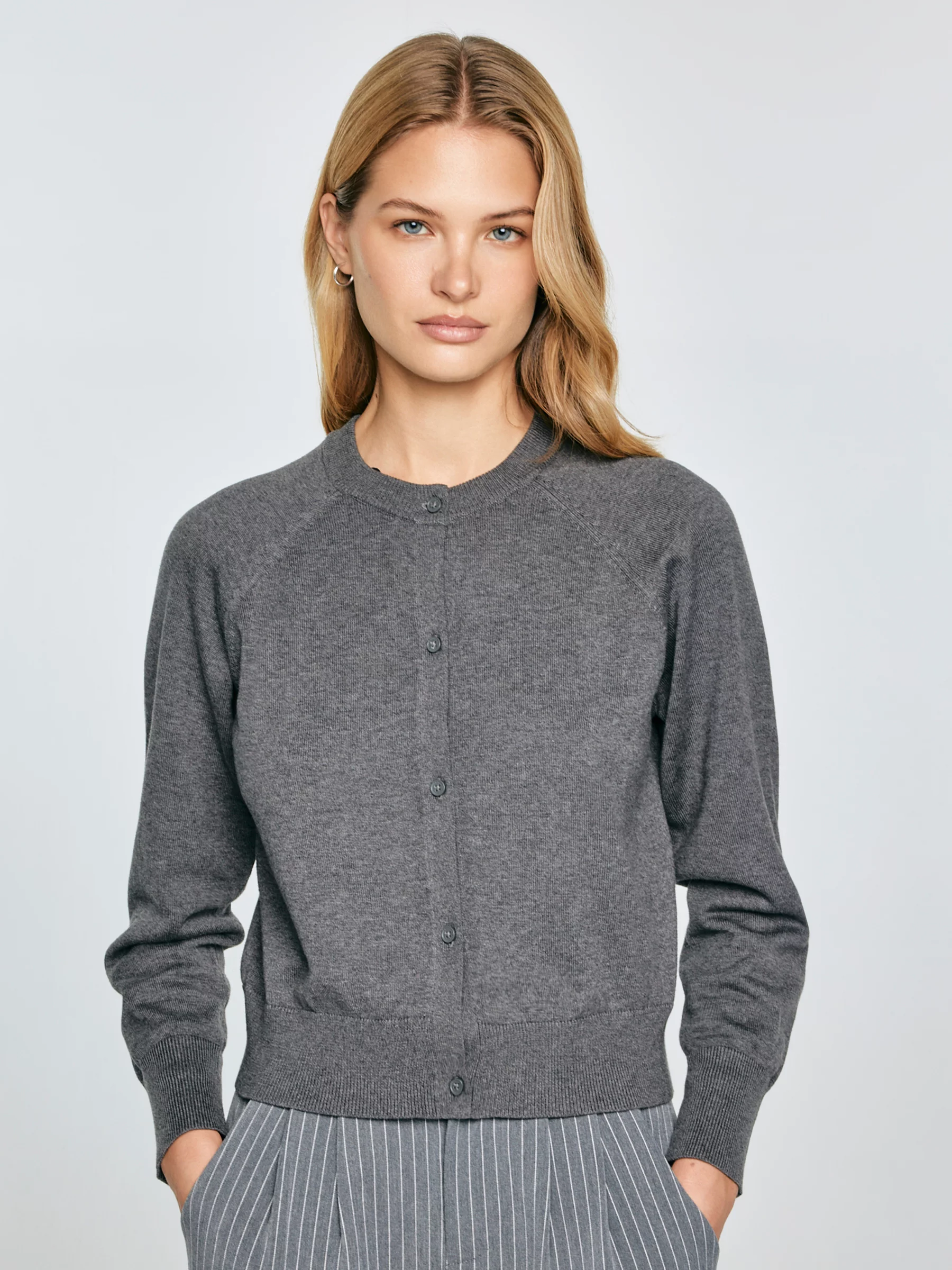 Kardigan damski bawełniany szary Karina 902