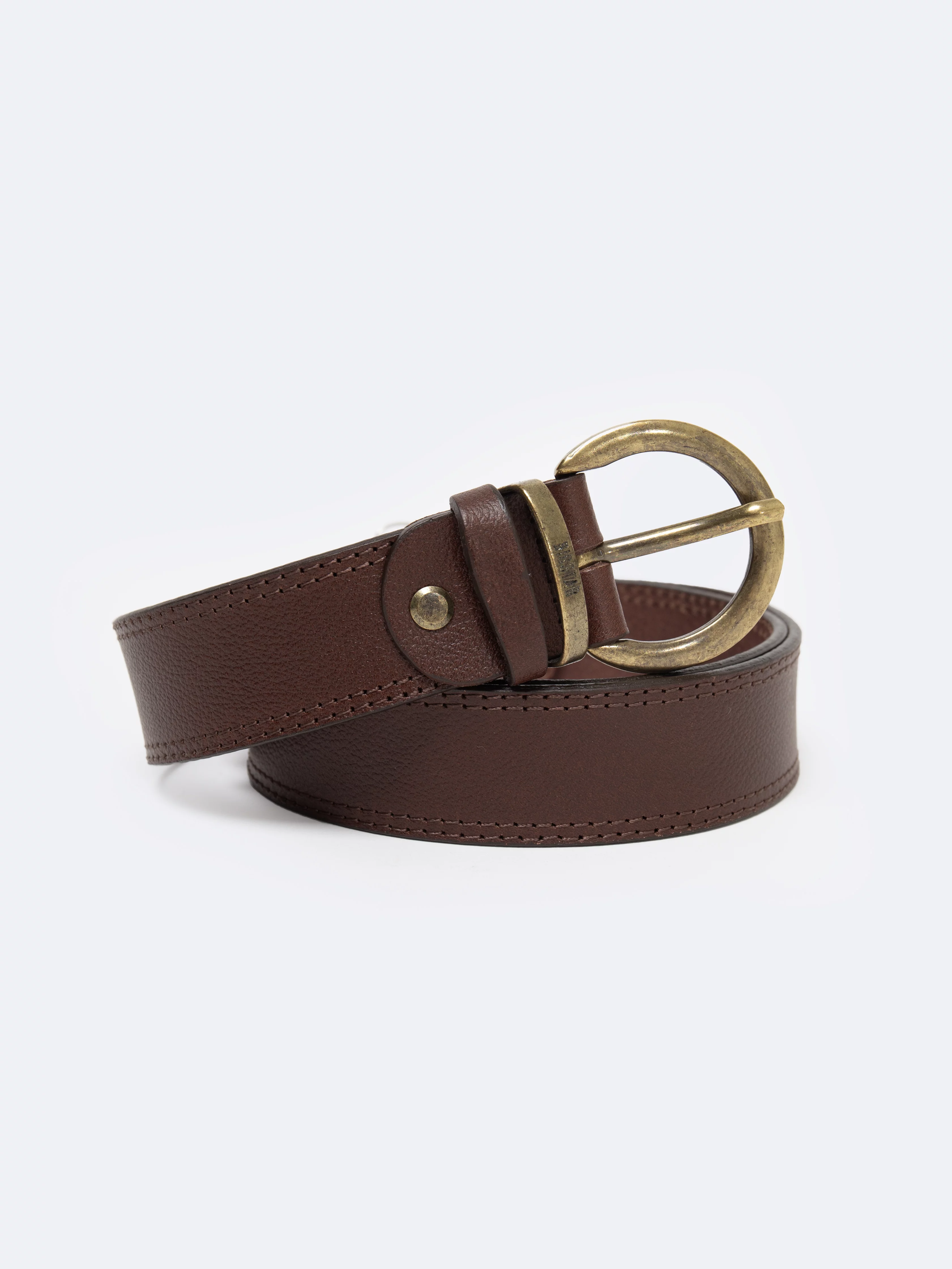 Pasek damski skórzany brązowy 2118 803