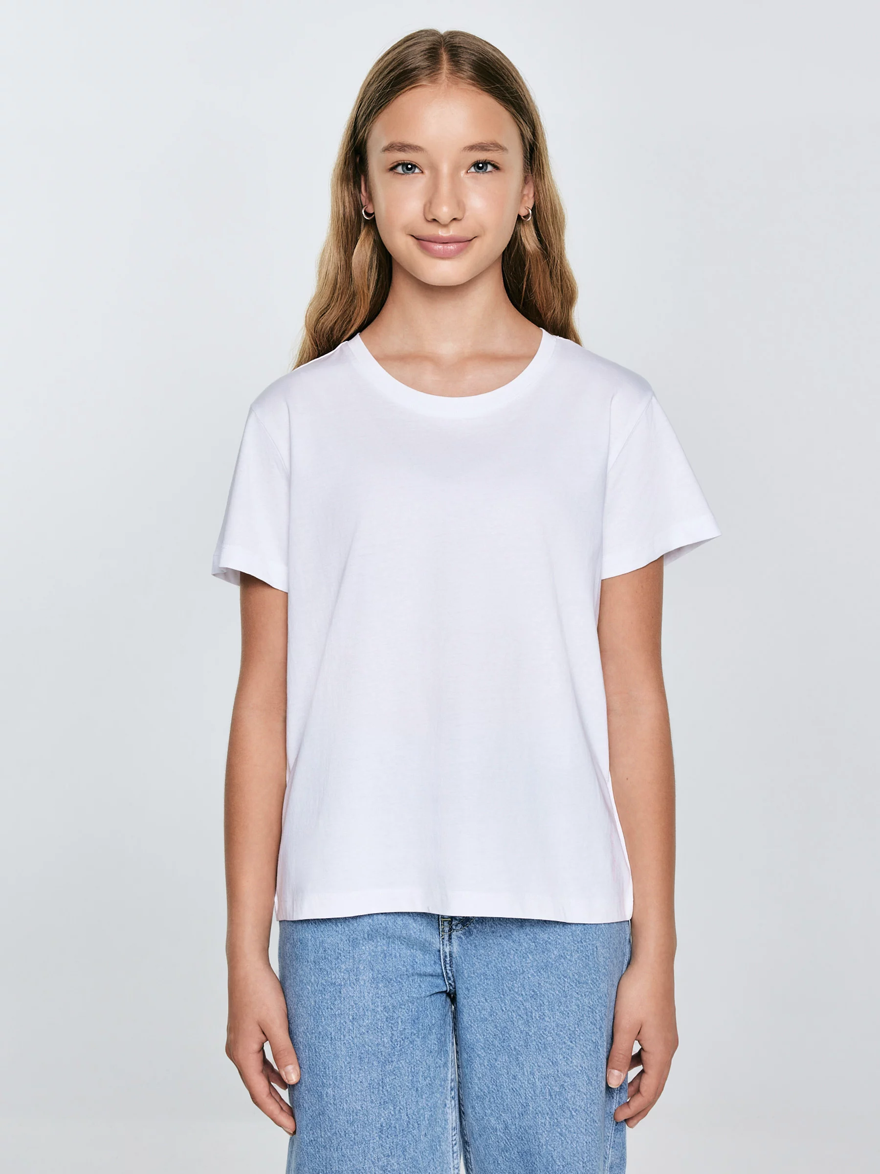 Koszulka dziewczęca z krótkim rękawem biała Basseca 101