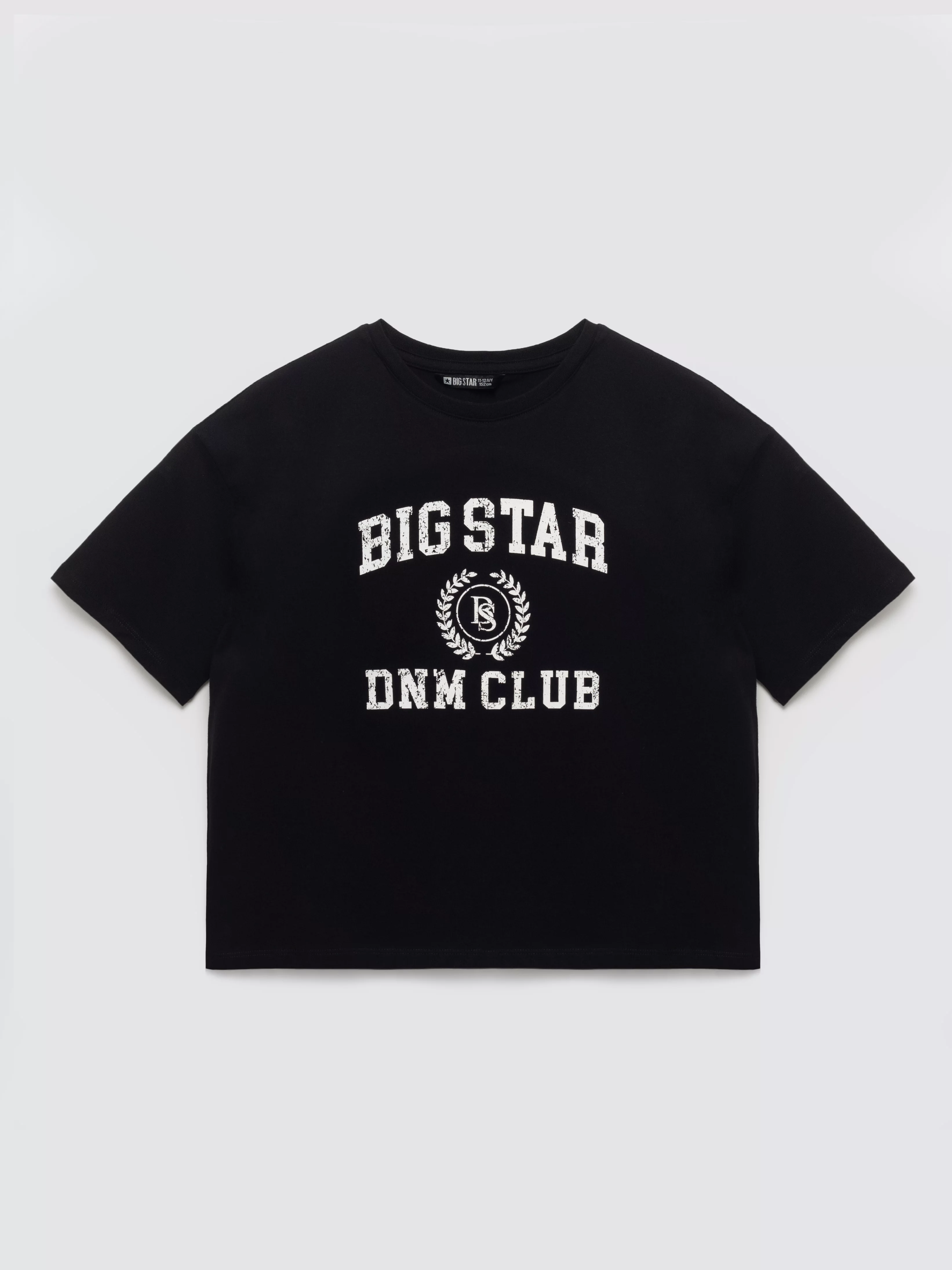 Koszulka dziewczęca z nadrukiem czarna Minka 906