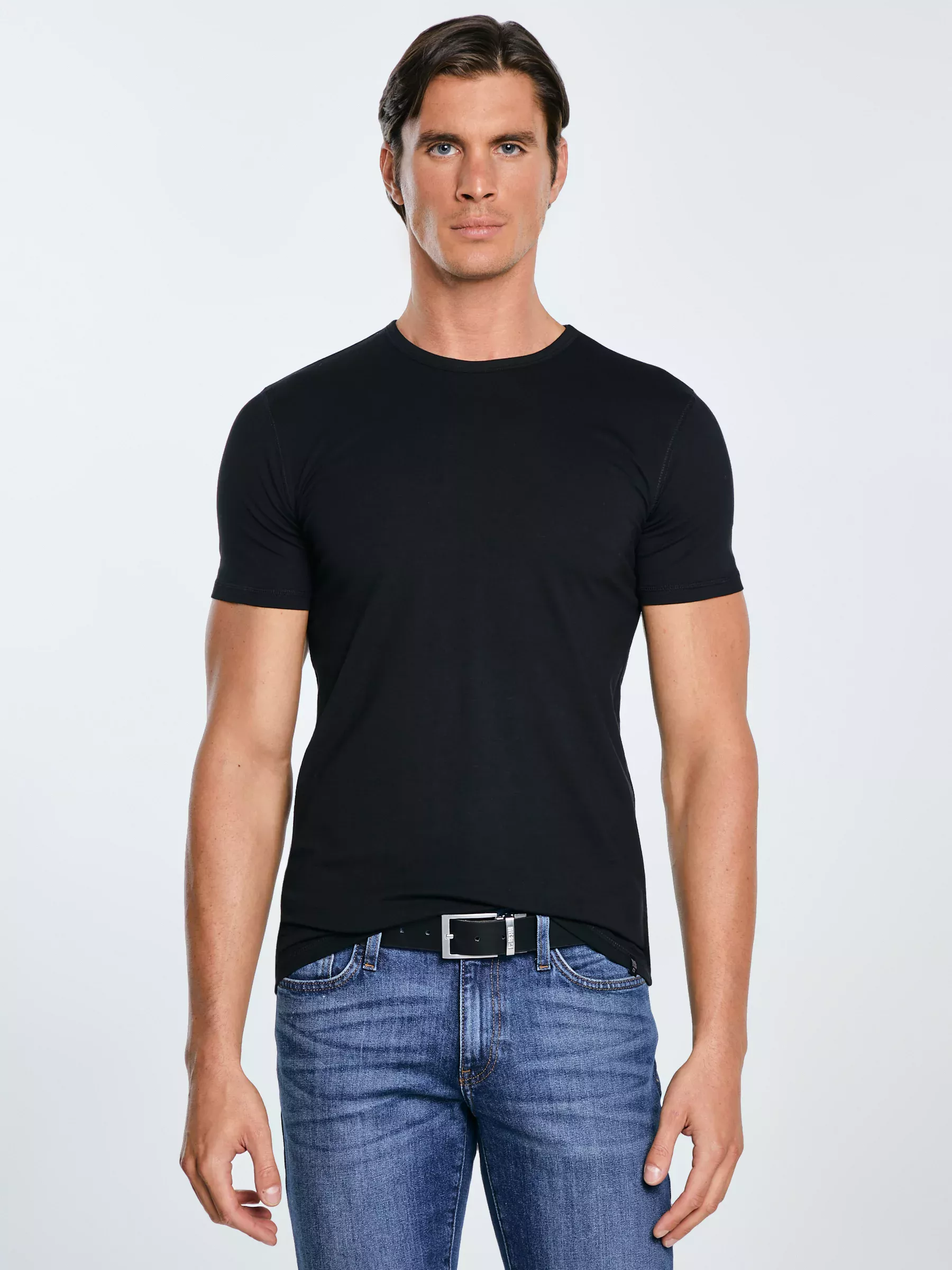 Koszulka męska z bawełny supima czarna Supiclassic 906