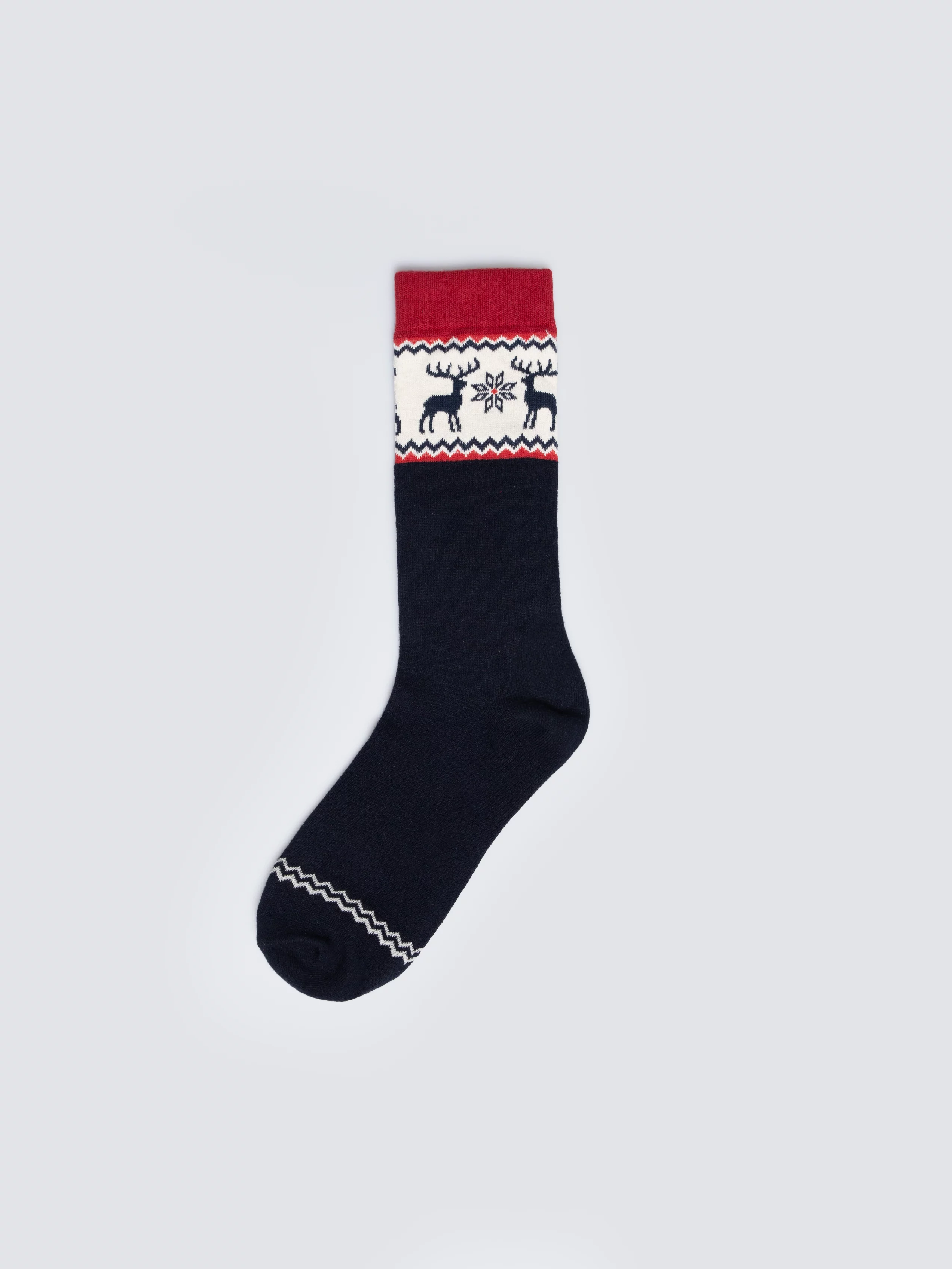 Skarpety męskie długie ze wzorem skandynawski granatowe Caleb 403