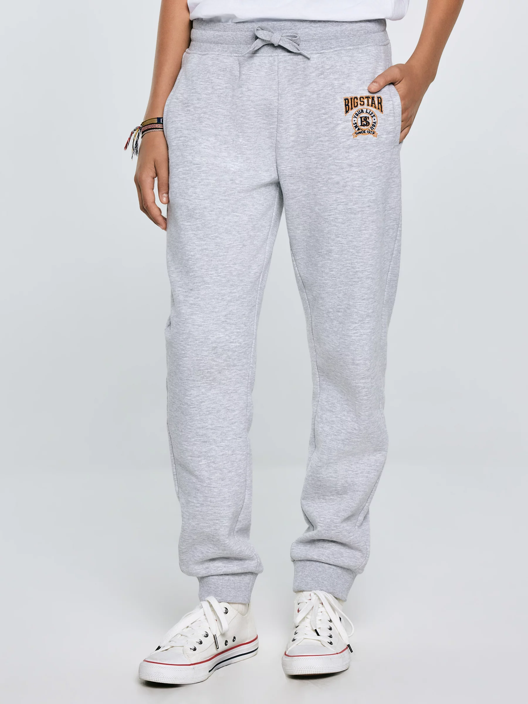 Spodnie chłopięce dresowe szare Lironp 901