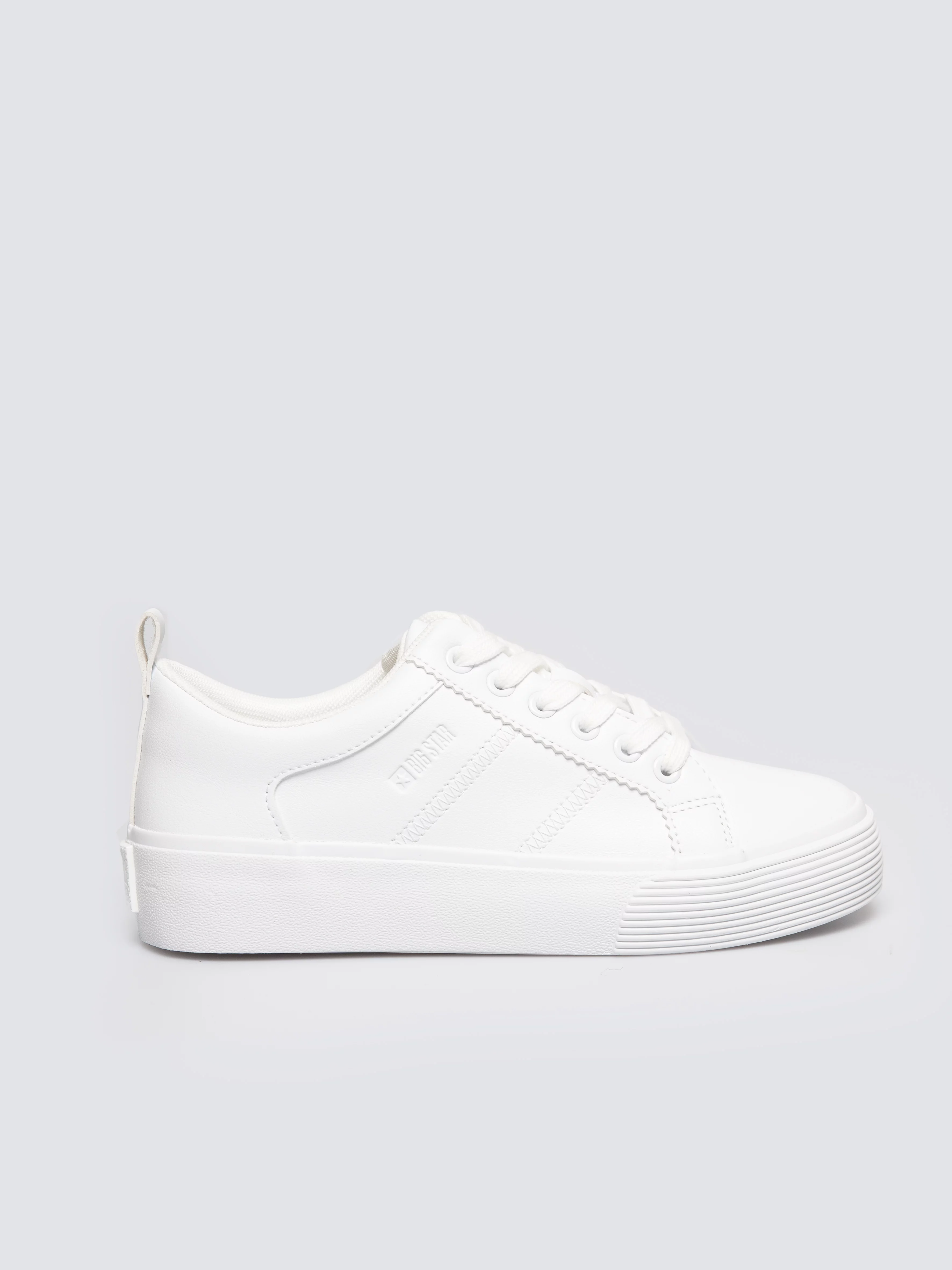 Trampki damskie ze skóry ekologicznej białe RR274315 101