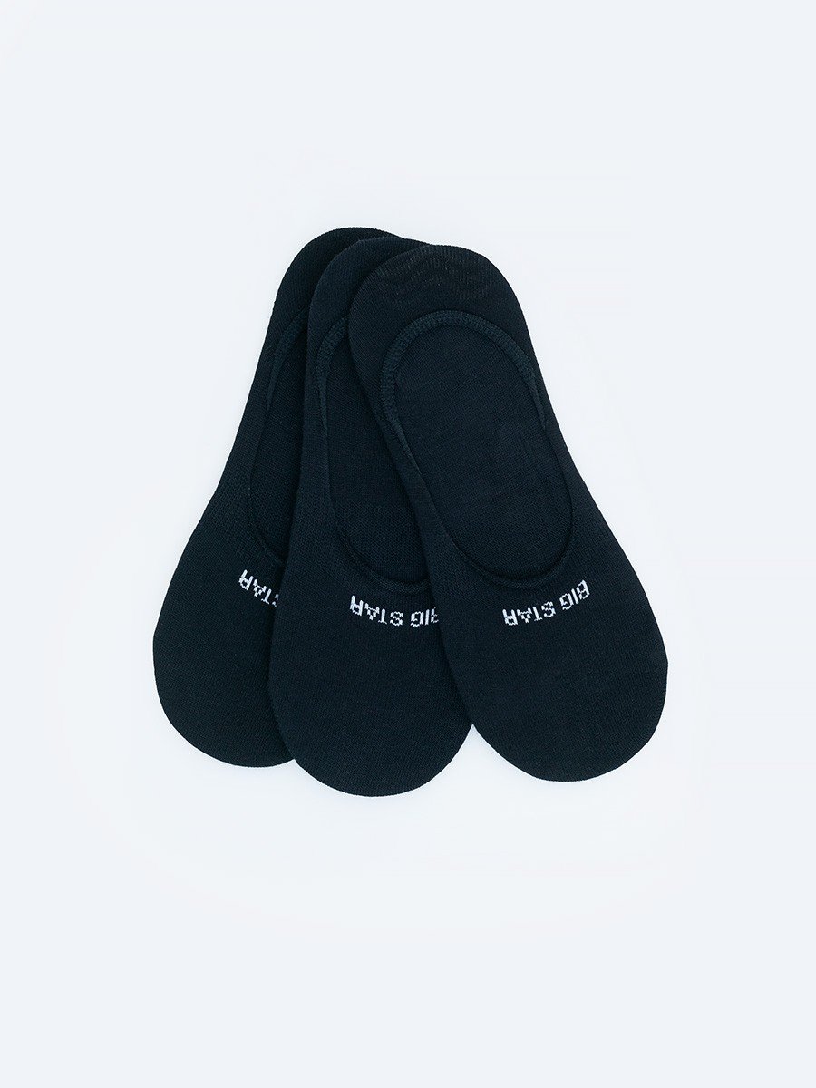 Stopki bawełniane damskie trójpak czarne Invisse 906