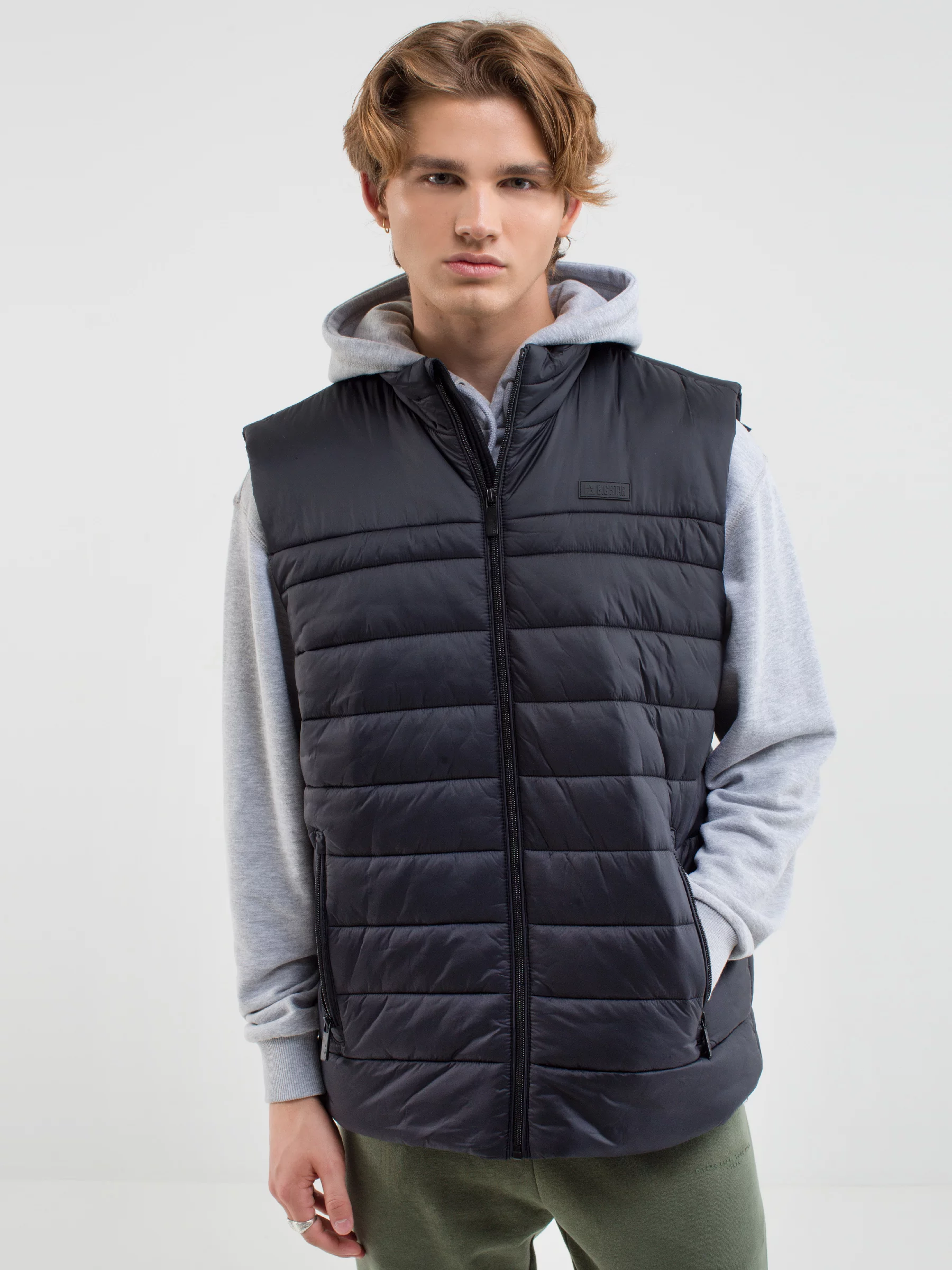 Kamizelka męska pikowana czarna Legelan 906