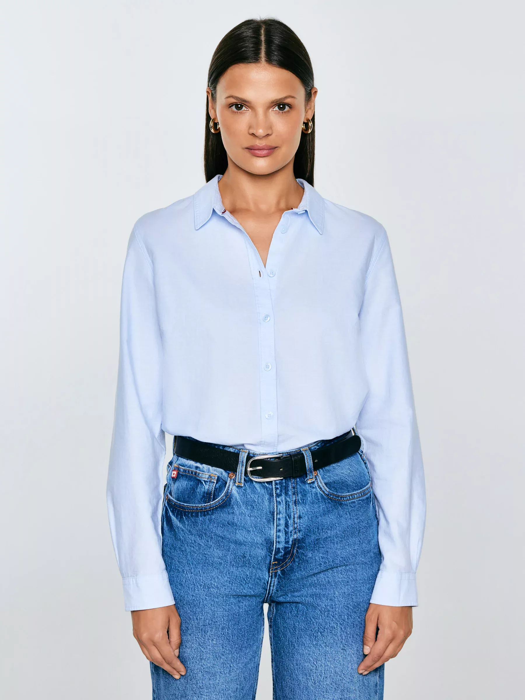 Koszula damska klasyczna błękitna Hansai 400