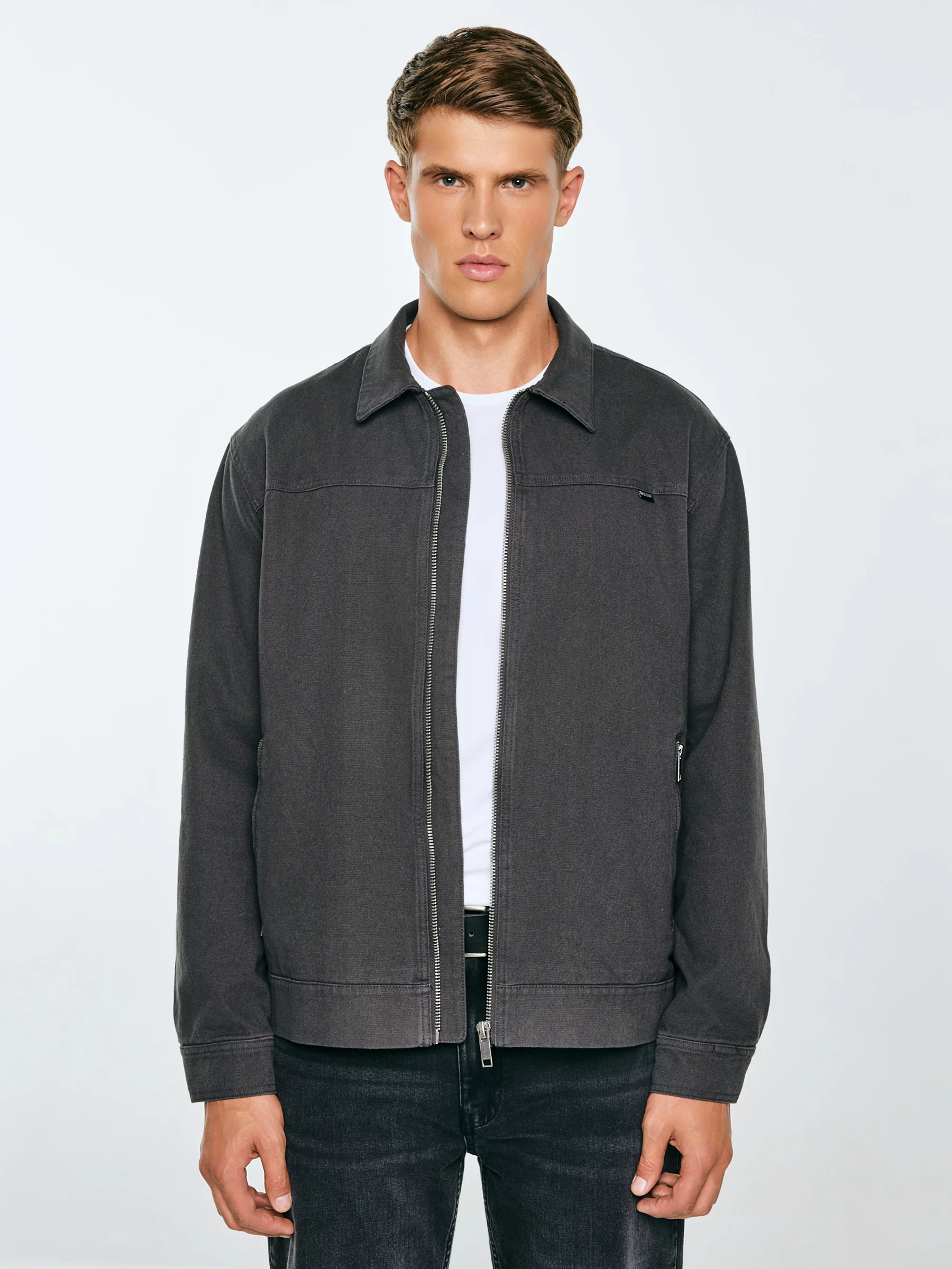 Kurtka męska z kołnierzem czarna Braydon 906