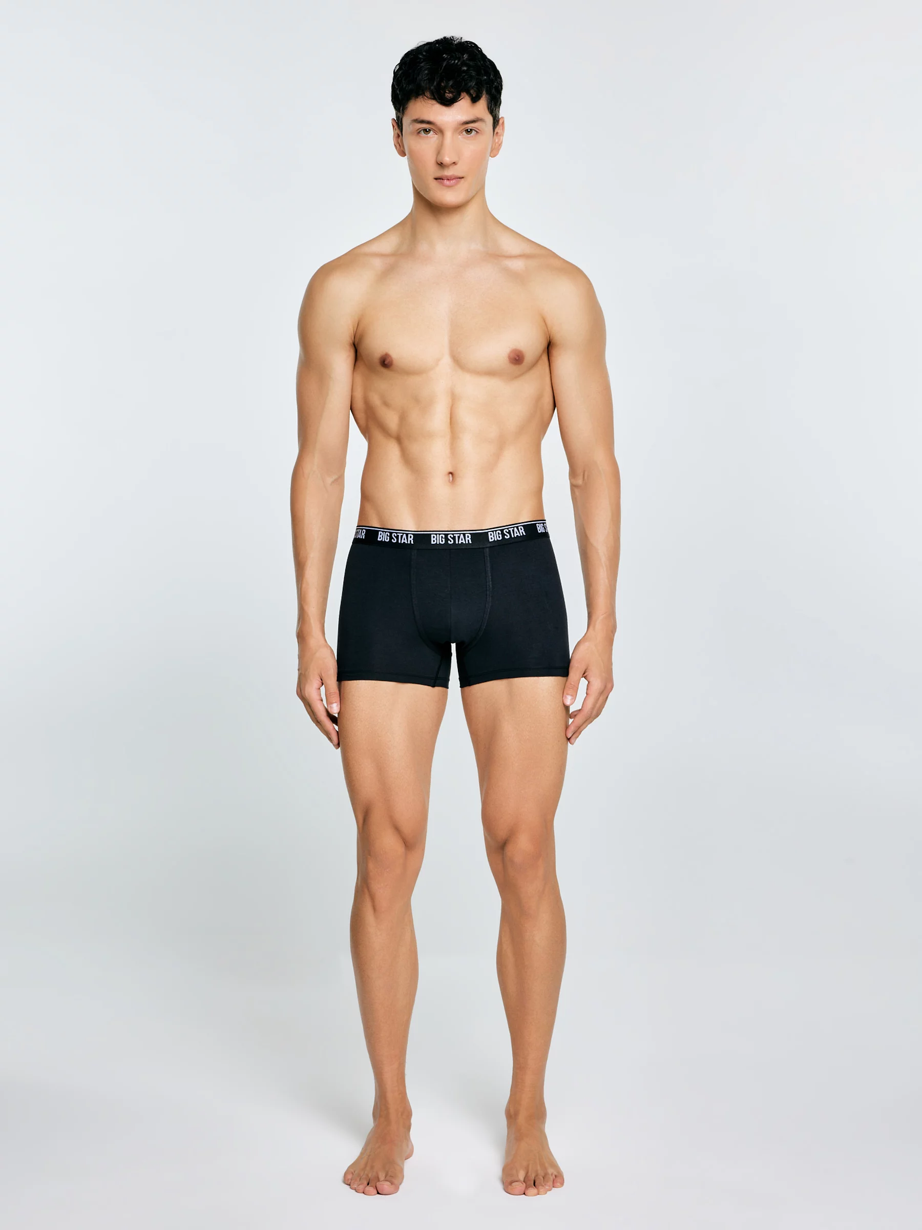 Bokserki męskie bawełniane czarne Aragon 906