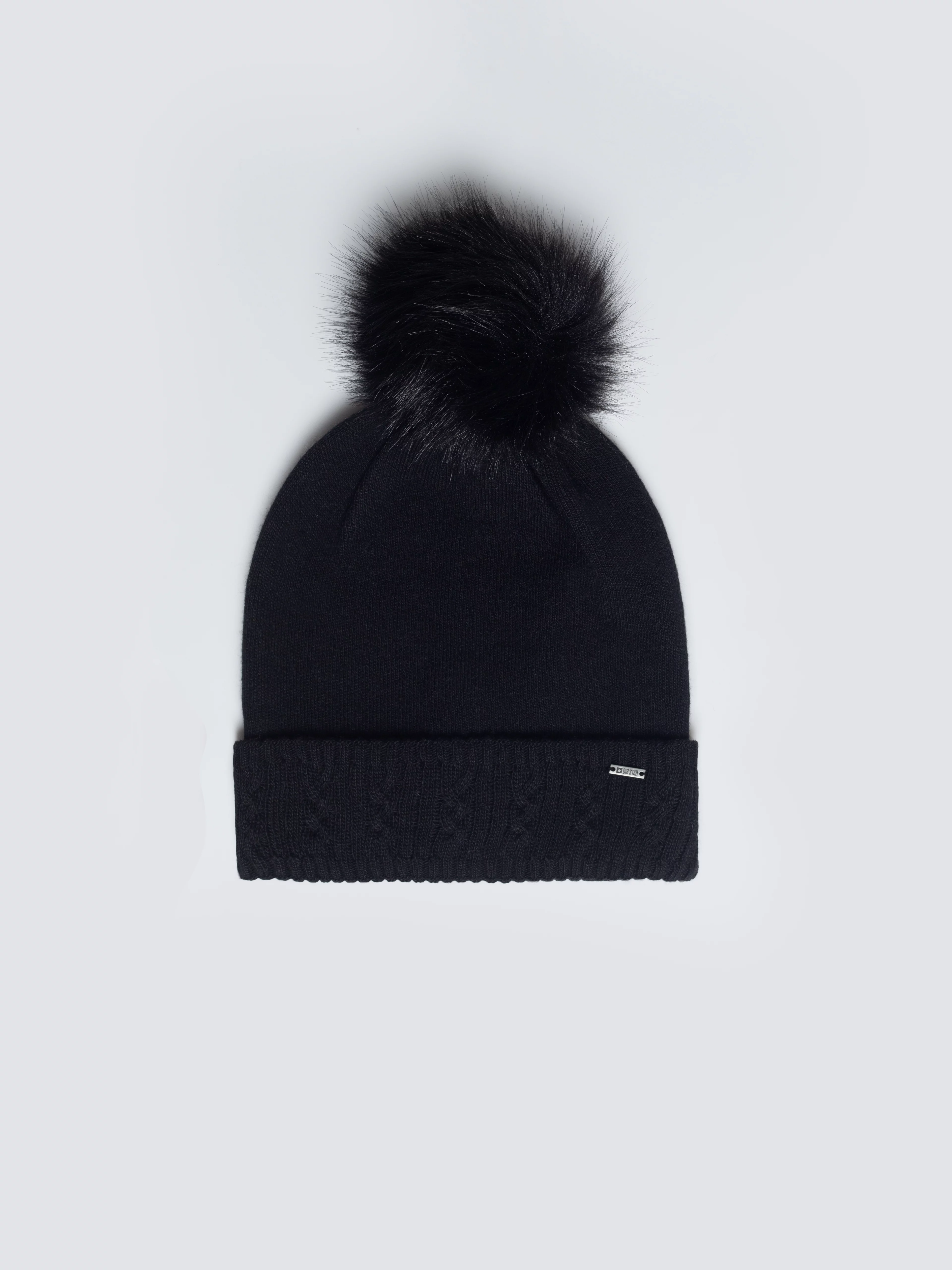 Czapka damska zimowa z pomponem czarna Stanilo 906