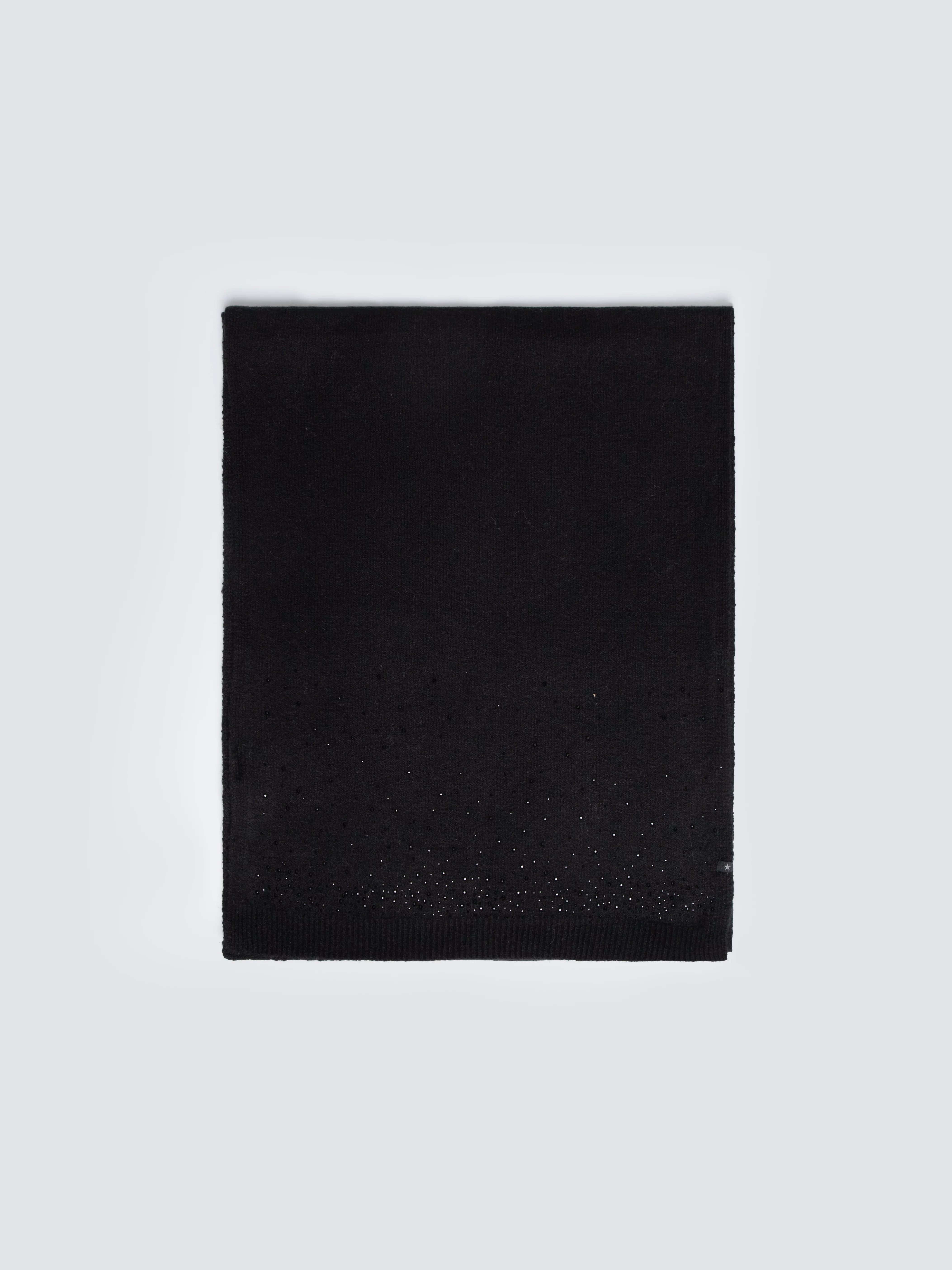 Szal damski bawełniany z kryształkami czarny Cristaso 906