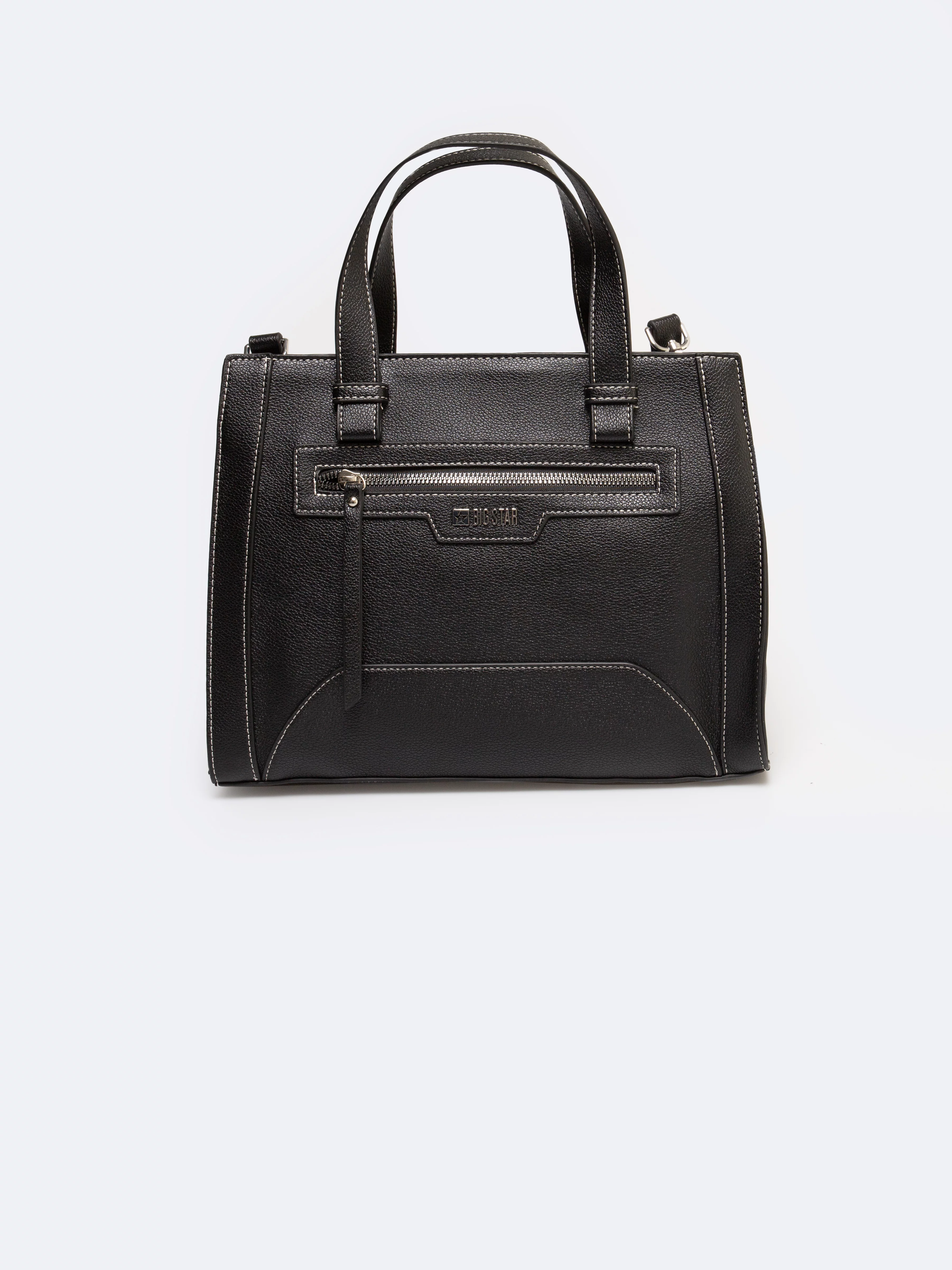 Torebka damska do ręki z dodatkowym paskiem czarna Marana 906