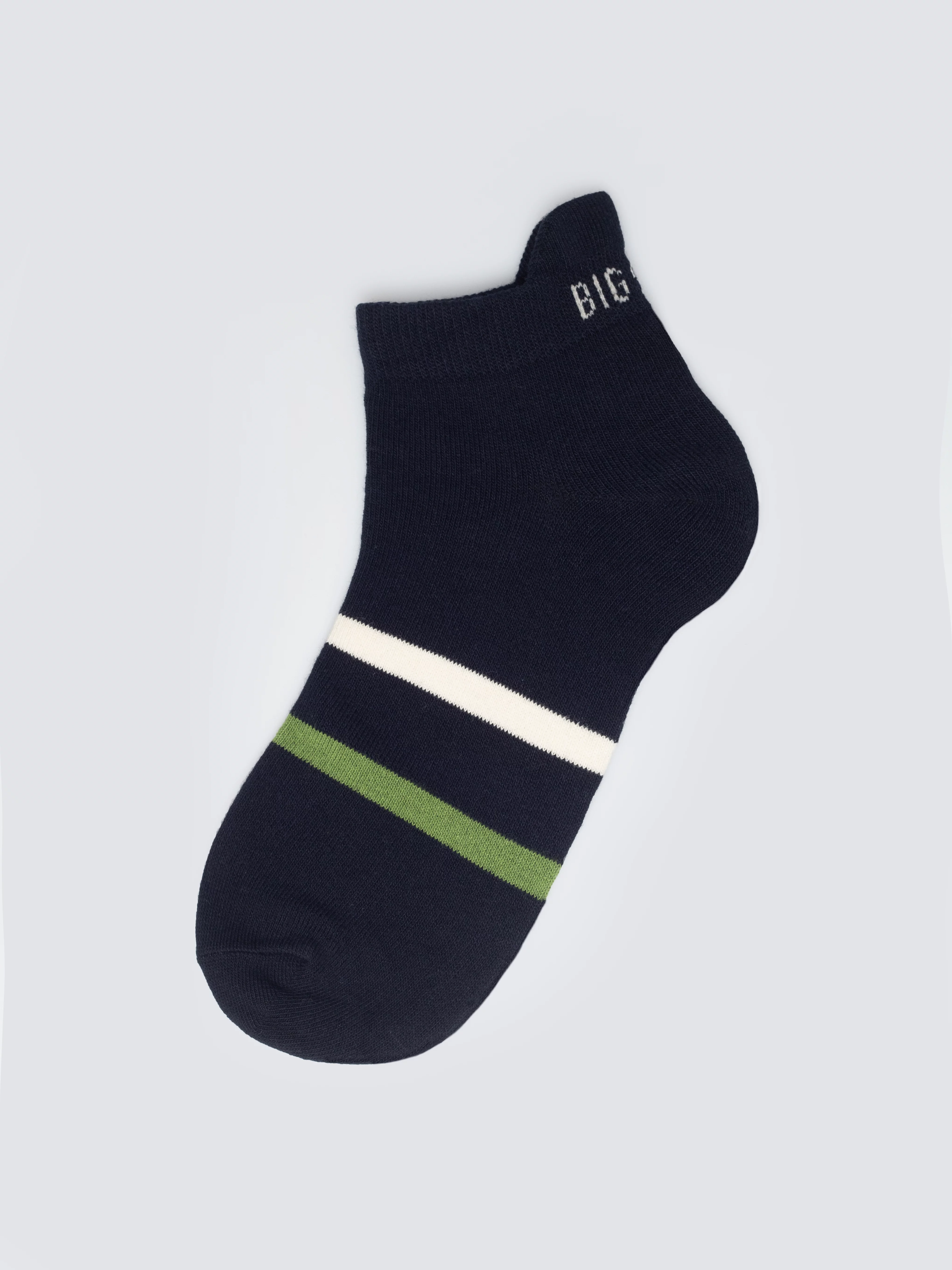 Stopki męskie z dwoma paskami granatowe Sherlock 403