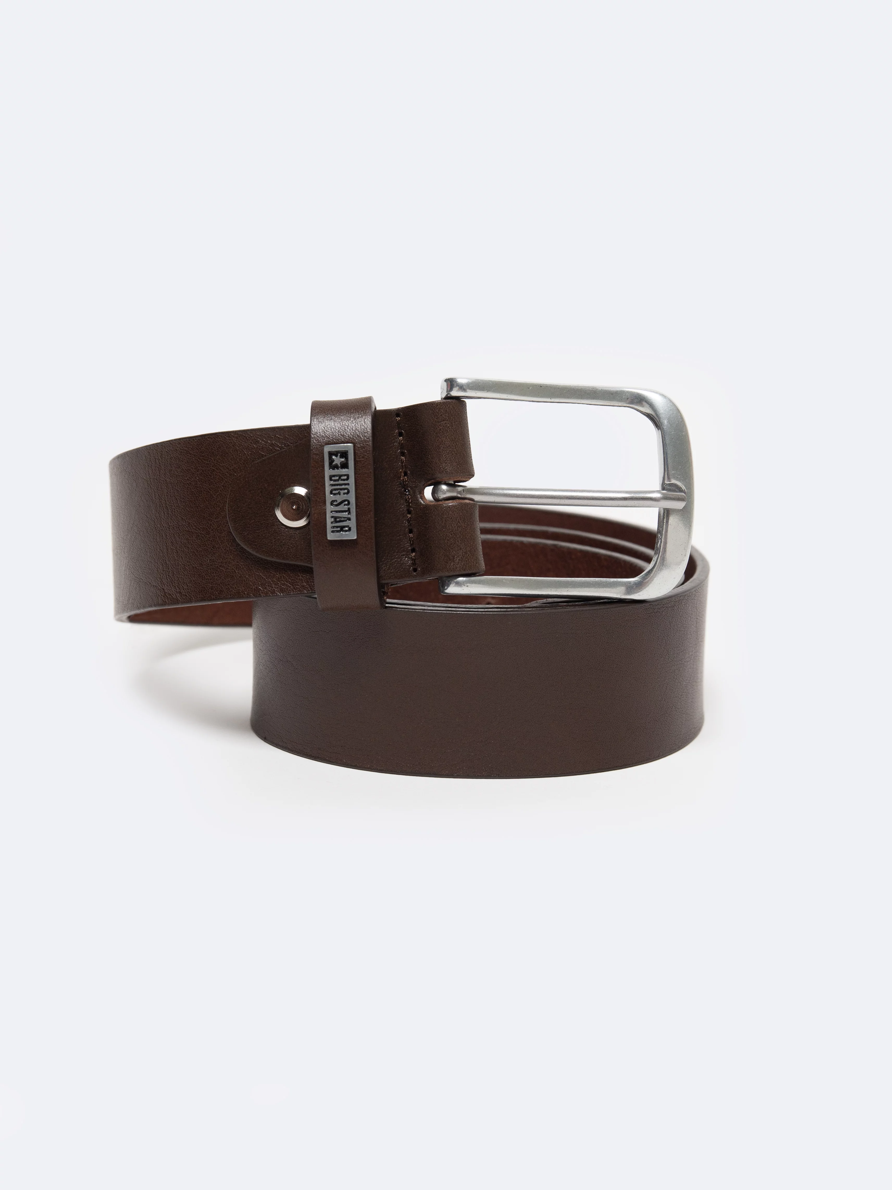 Pasek męski skórzany brązowy Pelle 803