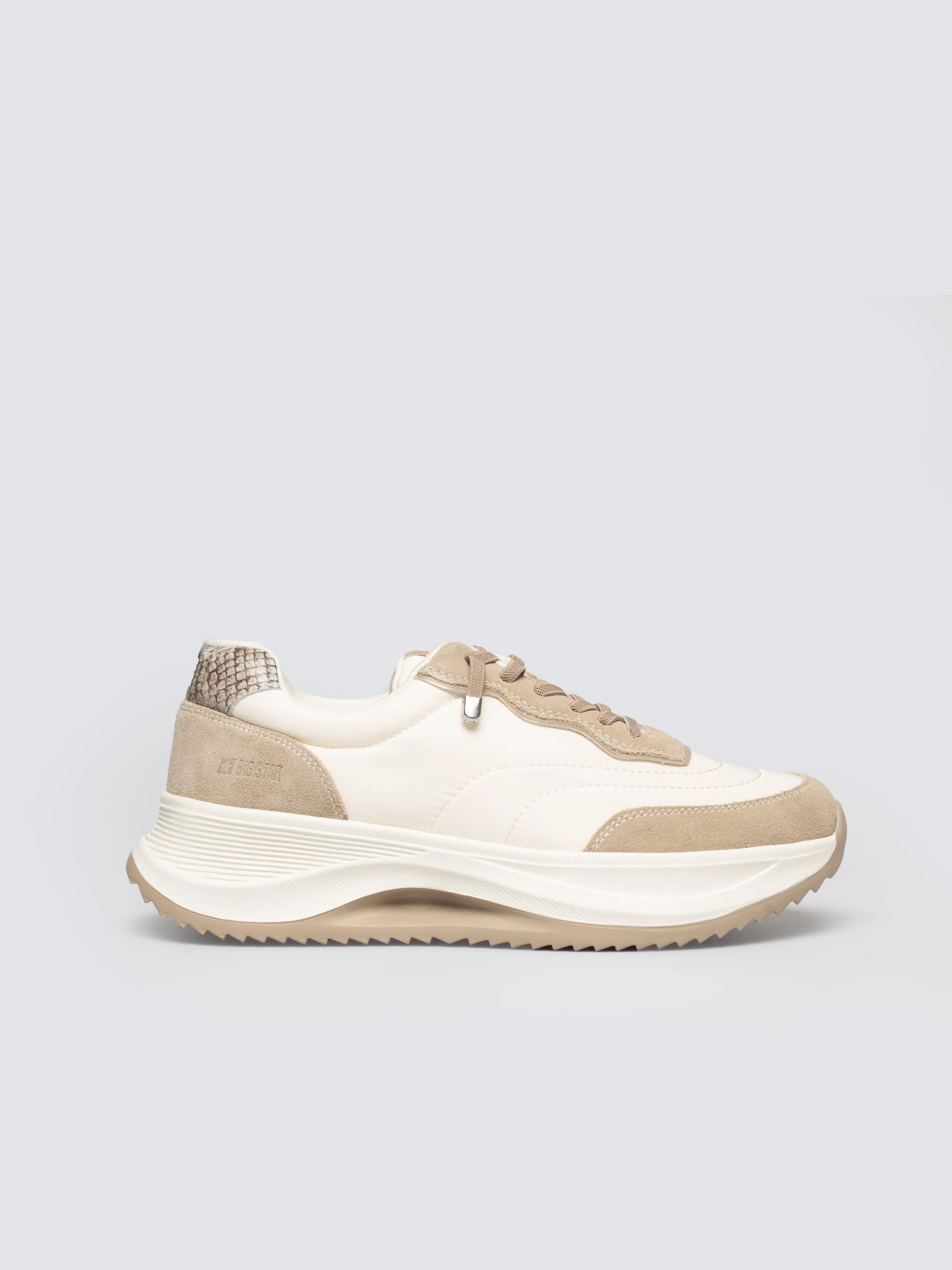Sneakersy damskie ze skóry naturalnej beżowe RR274A344 800