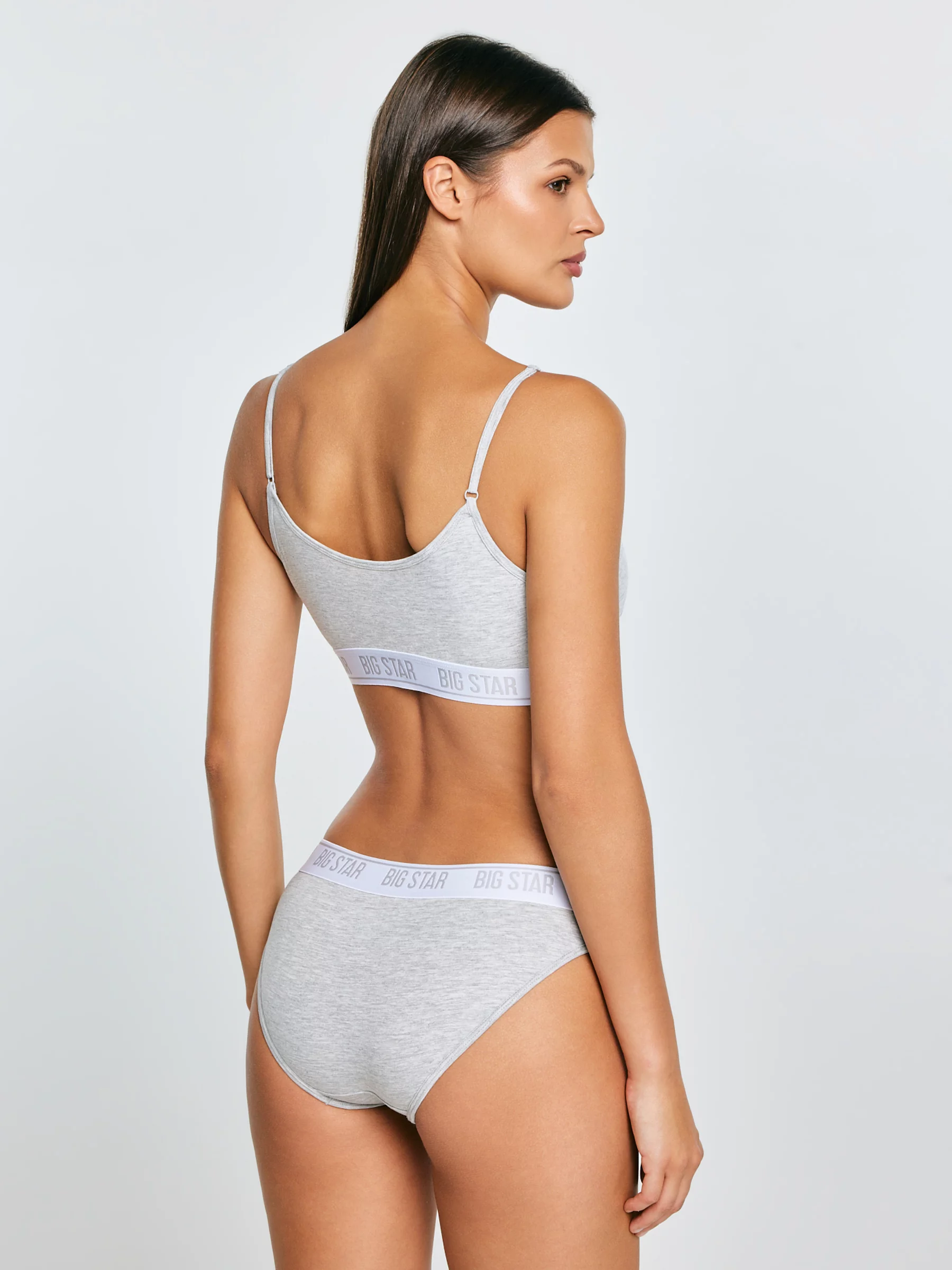 Figi damskie bawełniane szare Matyllda 901