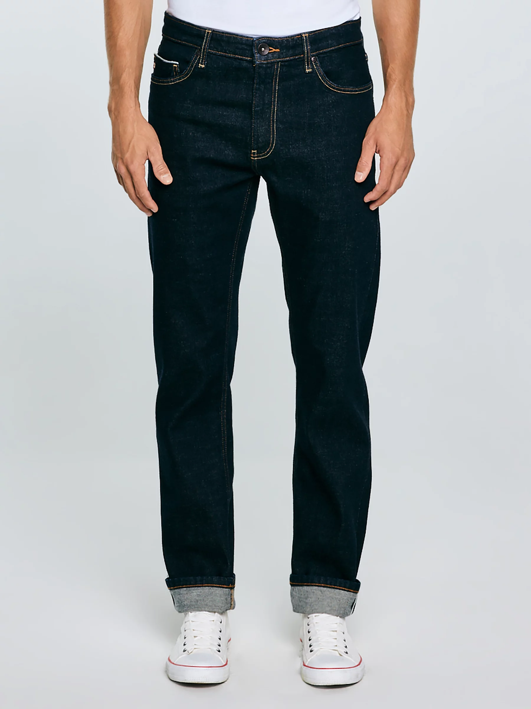 Jeansy męskie z prostą nogawką granatowe Colt 640