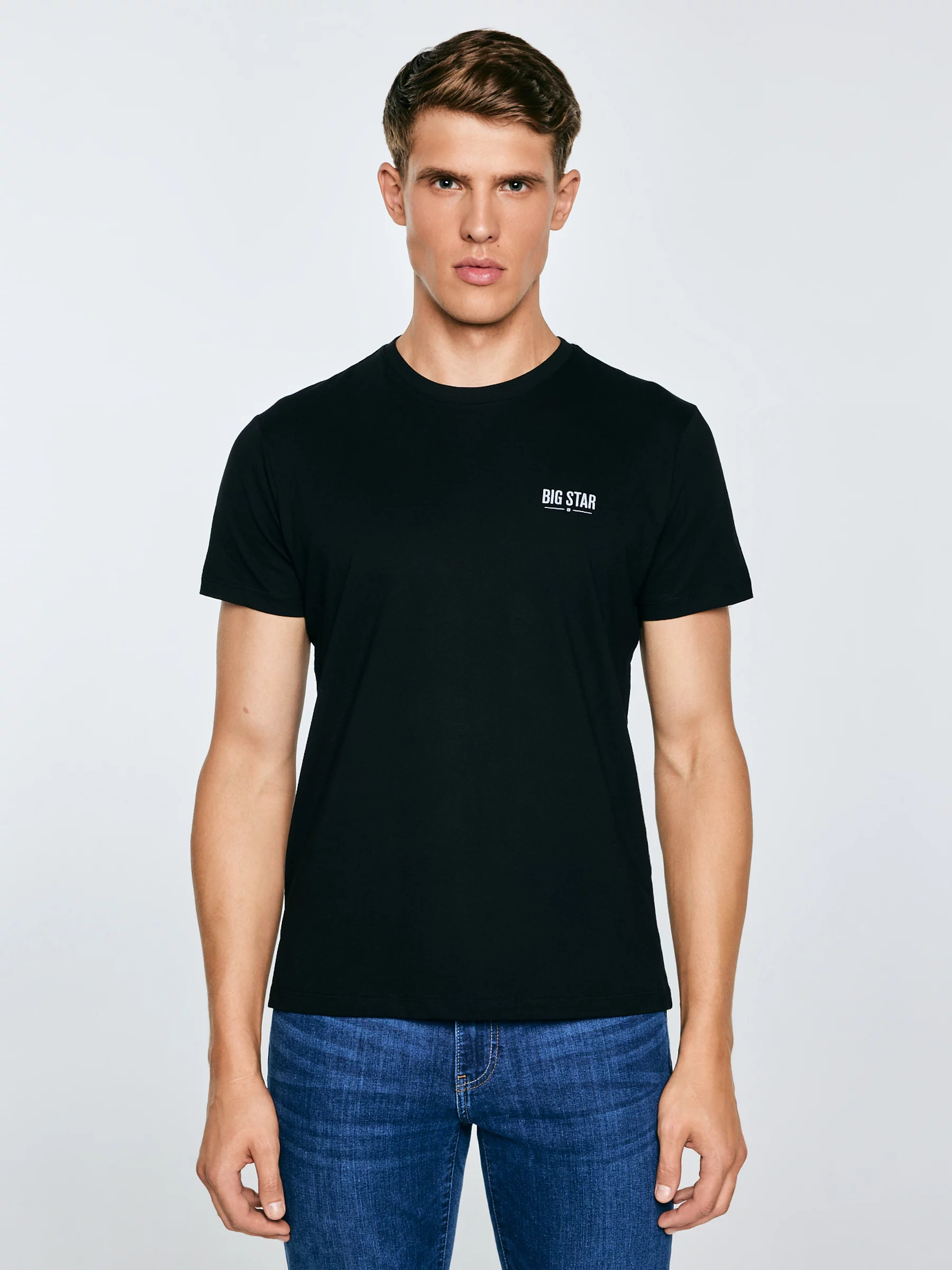 Koszulka męska z nadrukiem czarna Tatisar 906