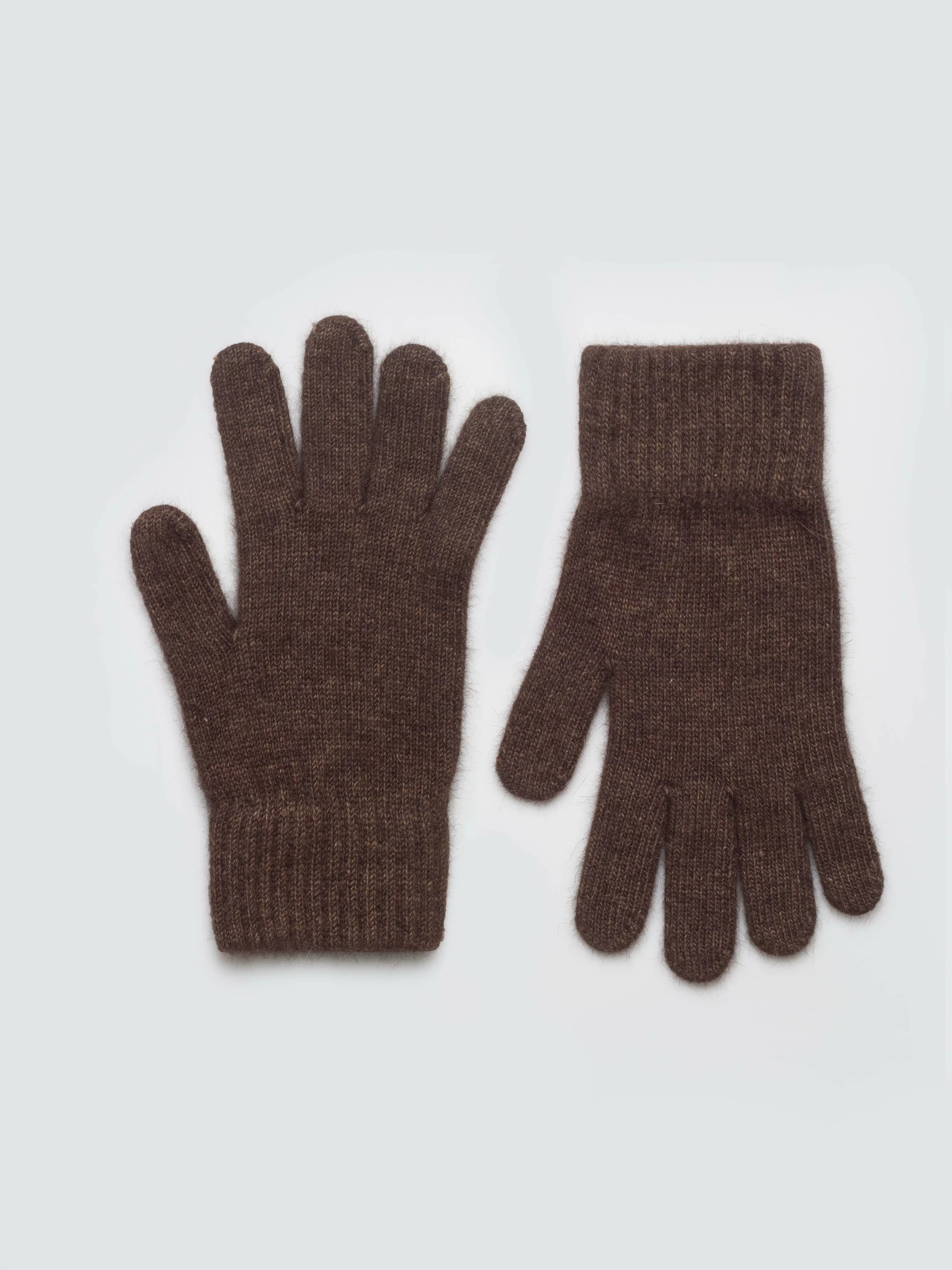 Rękawiczki damskie dzianinowe brązowe Heryniasa 804