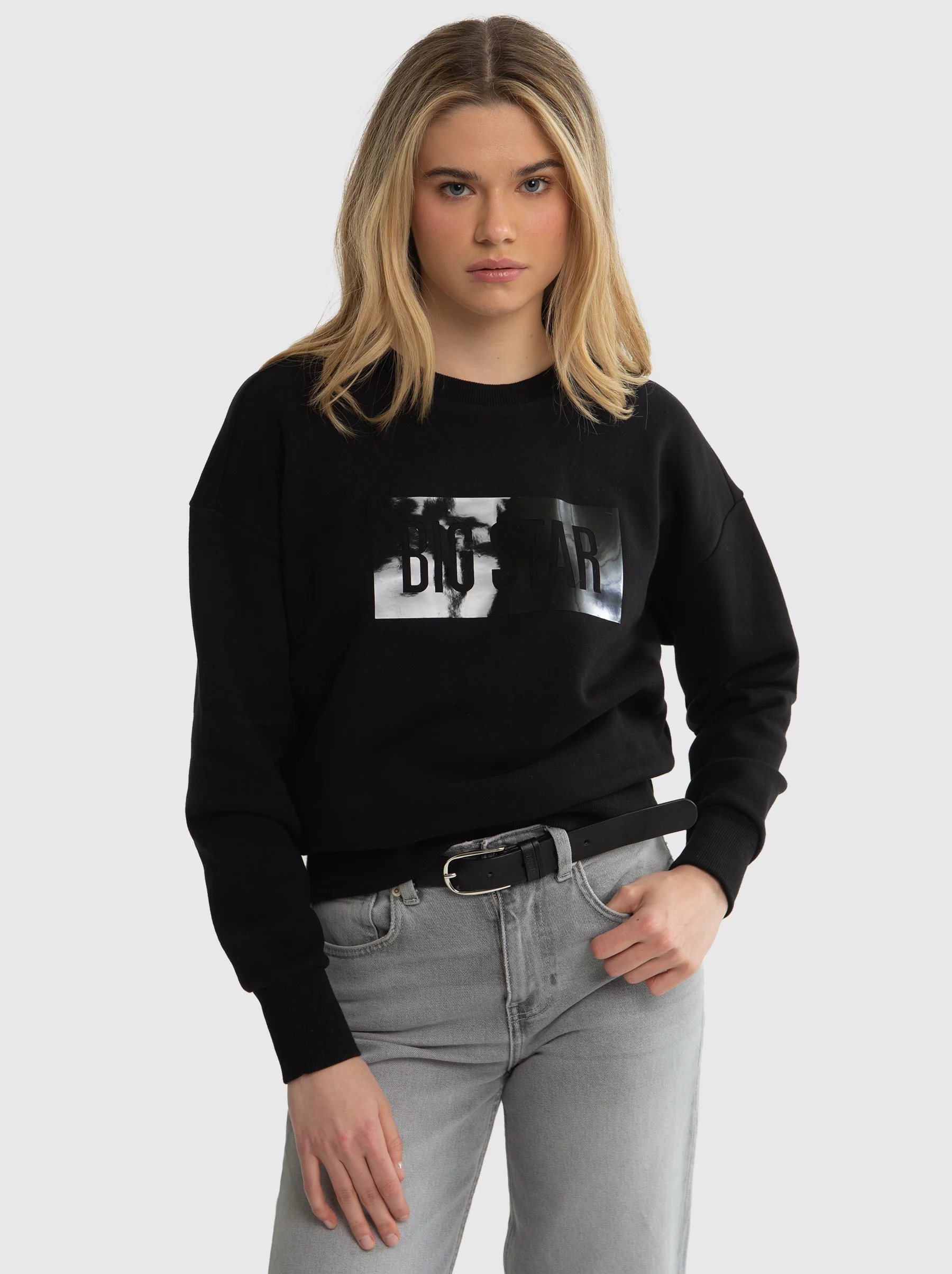 Bluza damska z aplikacją czarna Oneidea 906