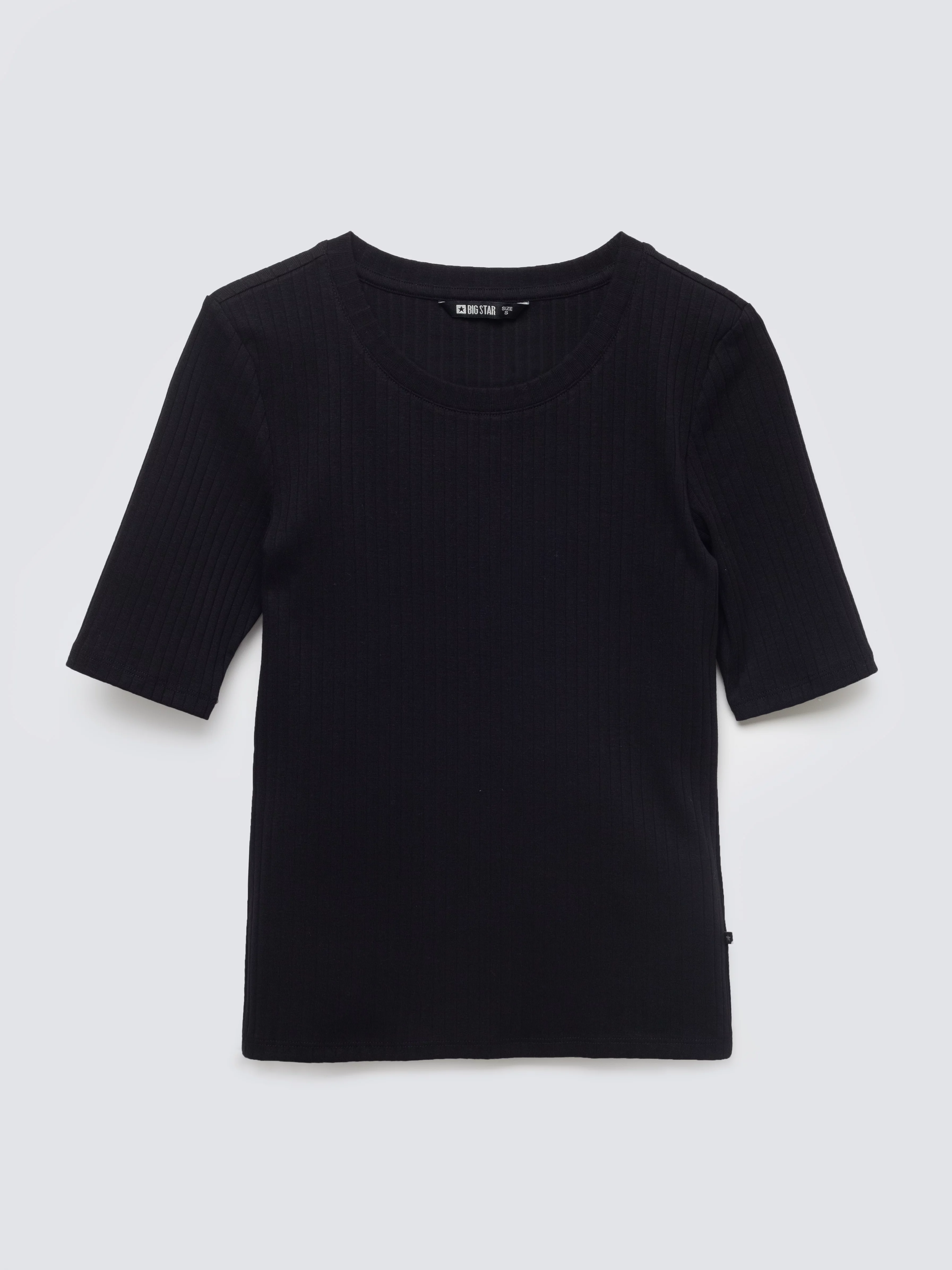 Koszulka damska w prążek czarna Imija 906