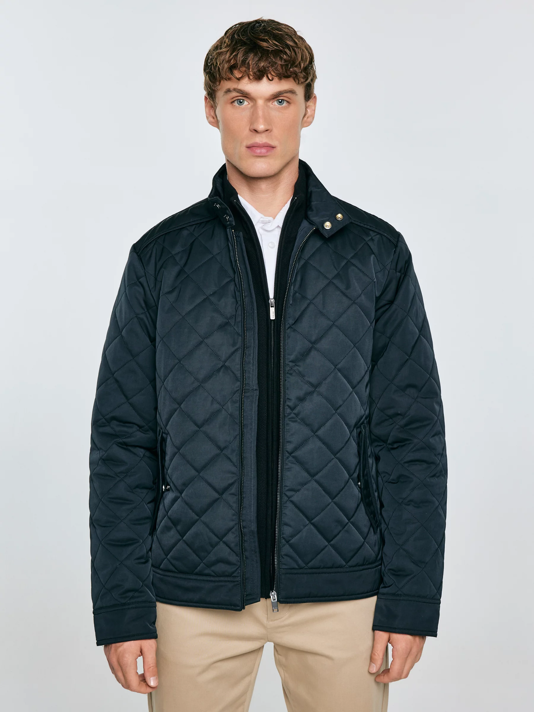 Kurtka męska ze stójką pikowana czarna Edmont 906